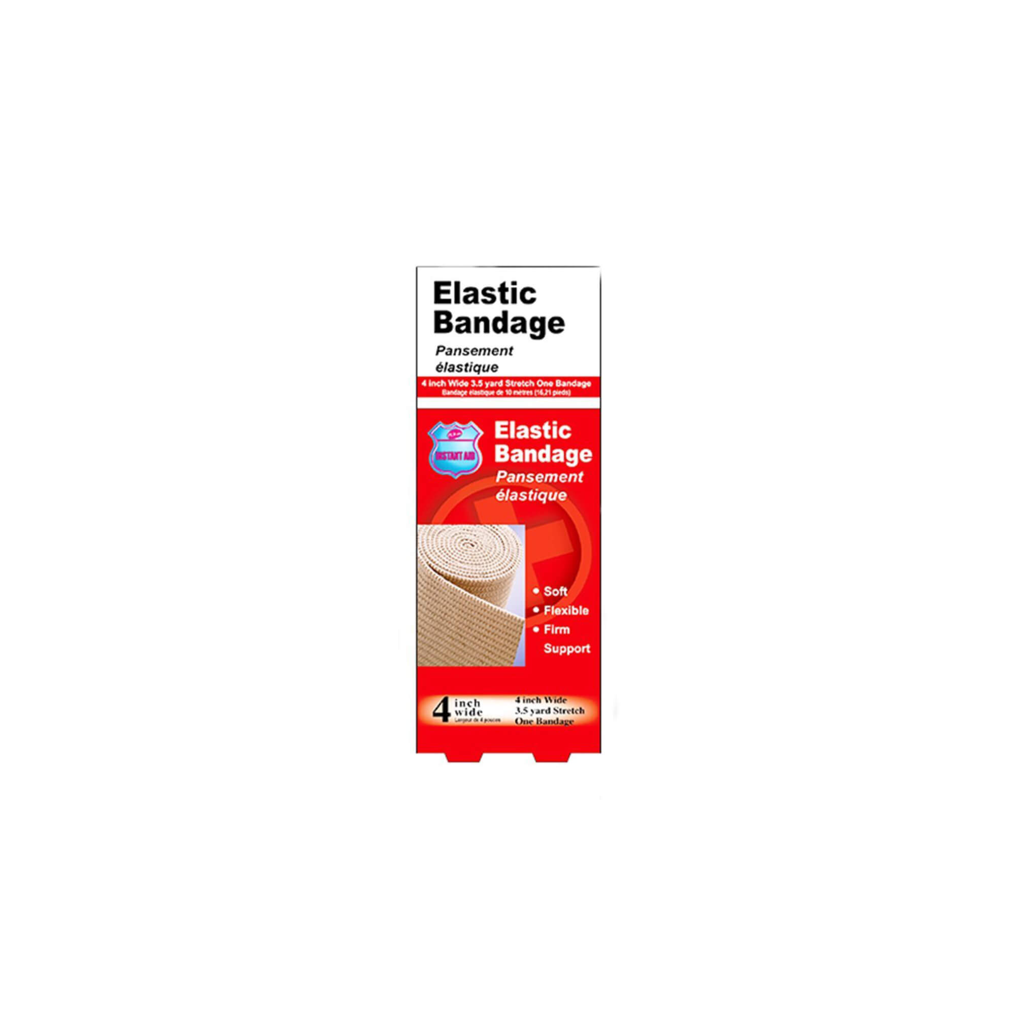 Instant Aid 4-inch Wide Elastic Bandage by Purest, Pack of 3