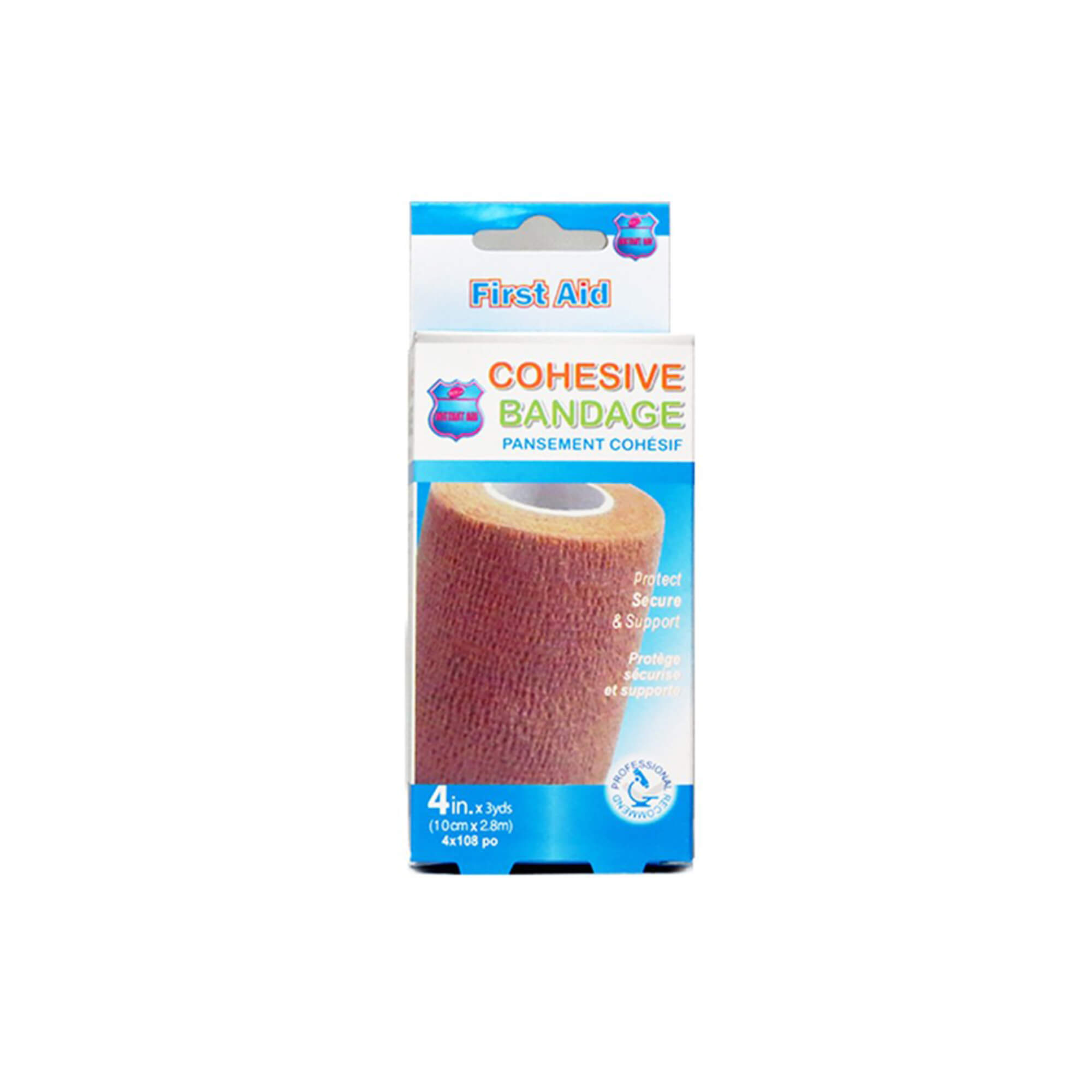 Purest Instant Aid- 4 Inch Cohesive Bandage - Pack of 3