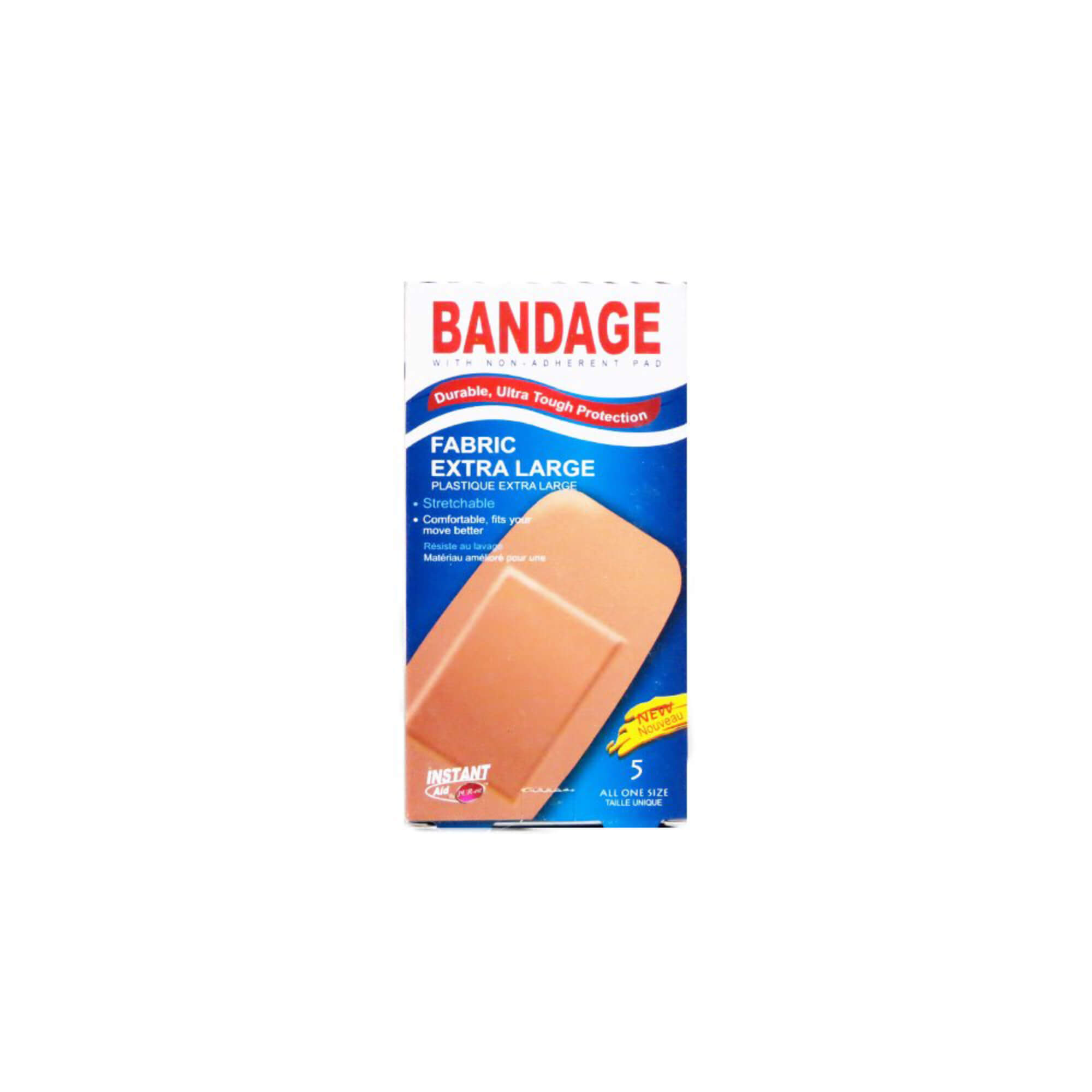 Instant Aid Fabric X-Large Bandage (5 In 1 Pack) Pack of 6