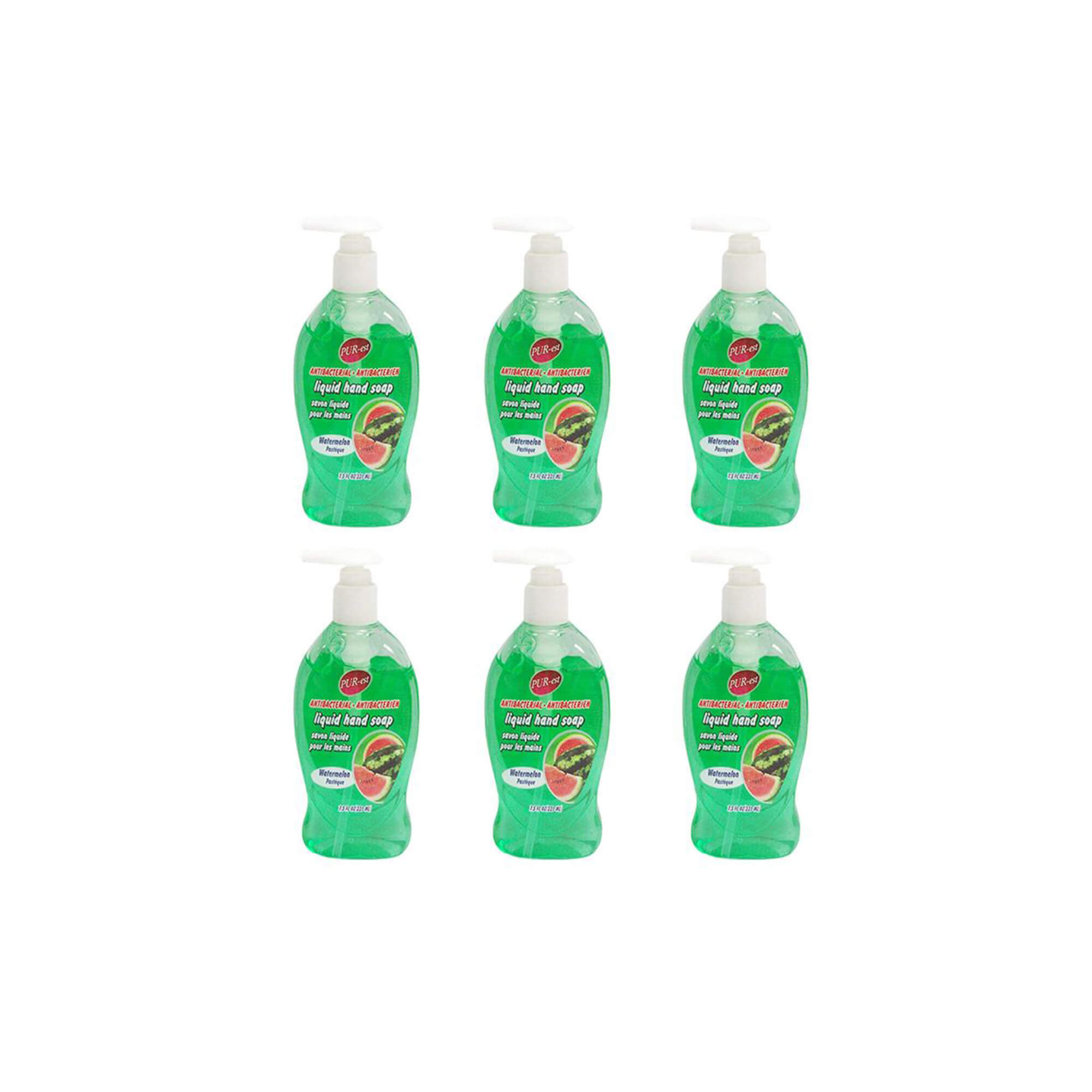 Purest Antibacterial Hand Soap, Watermelon, 221ml, Pack of 6