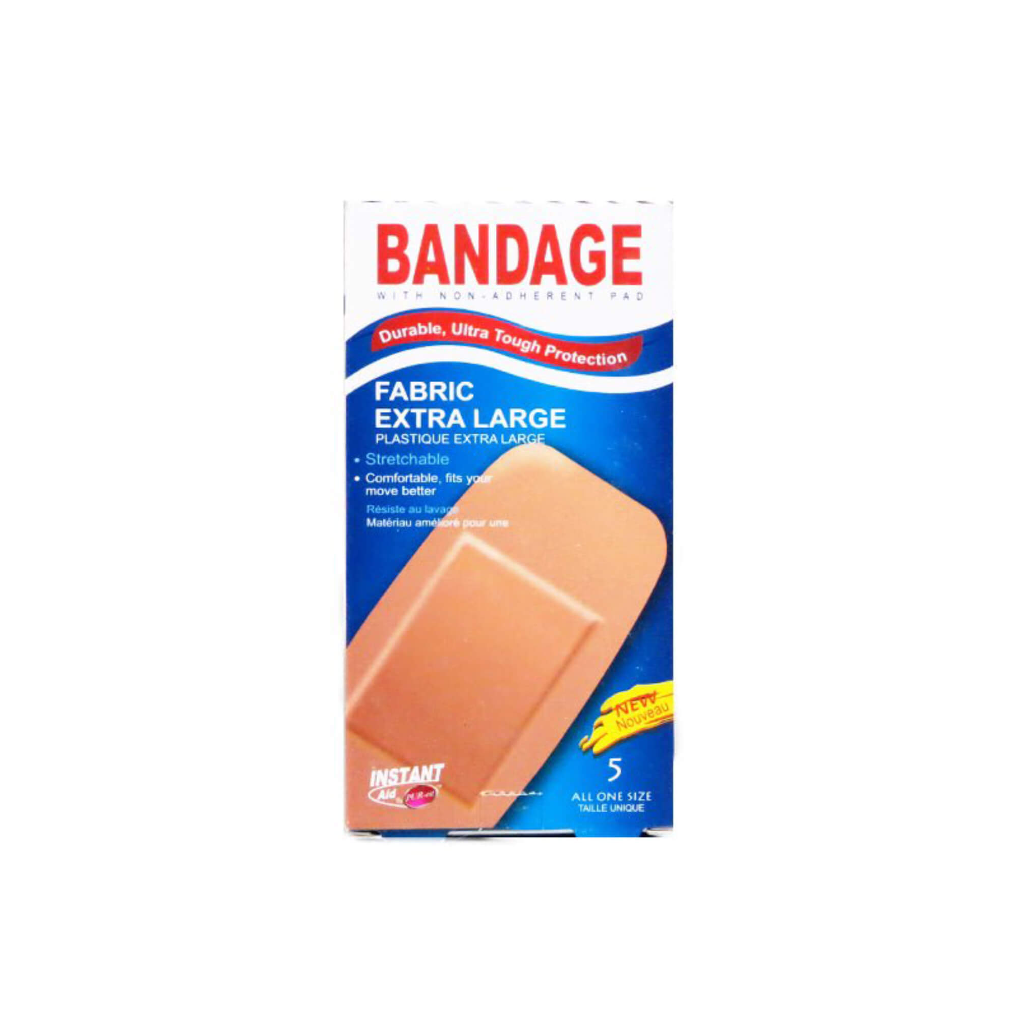 Instant Aid Plastic Extra Large Bandage 5in1 Pk - Pack of 6