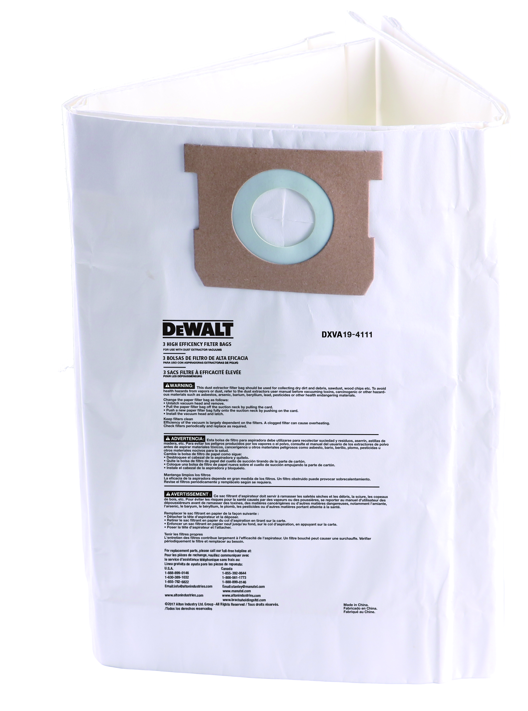 DeWALT HE Vac Bag-6-10 g (3 bags)