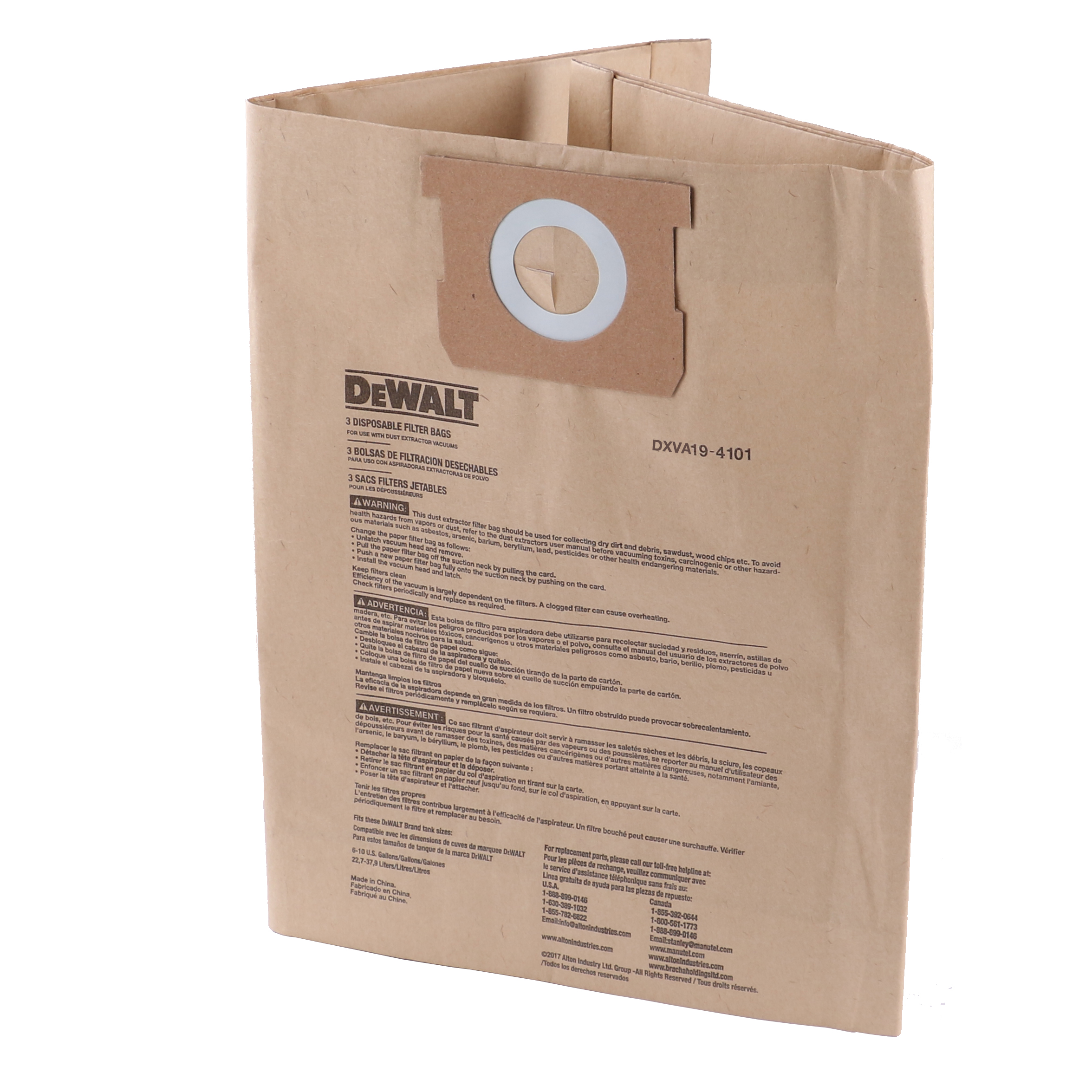 DeWALT Vac Bag-6-10 g (3 bags)