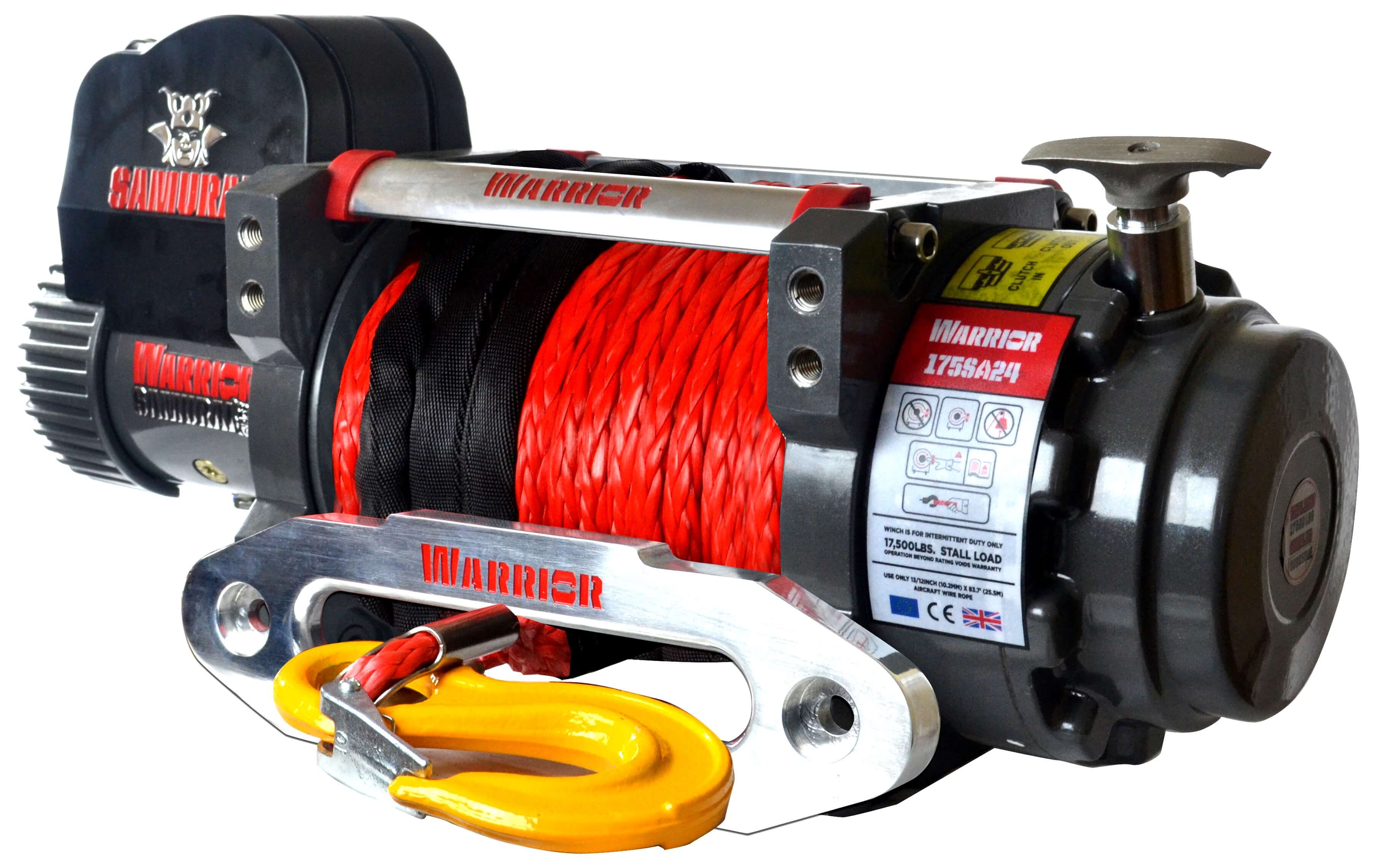 17,500 LB Samurai Series Planetary Gear Winch Synthetic Rope