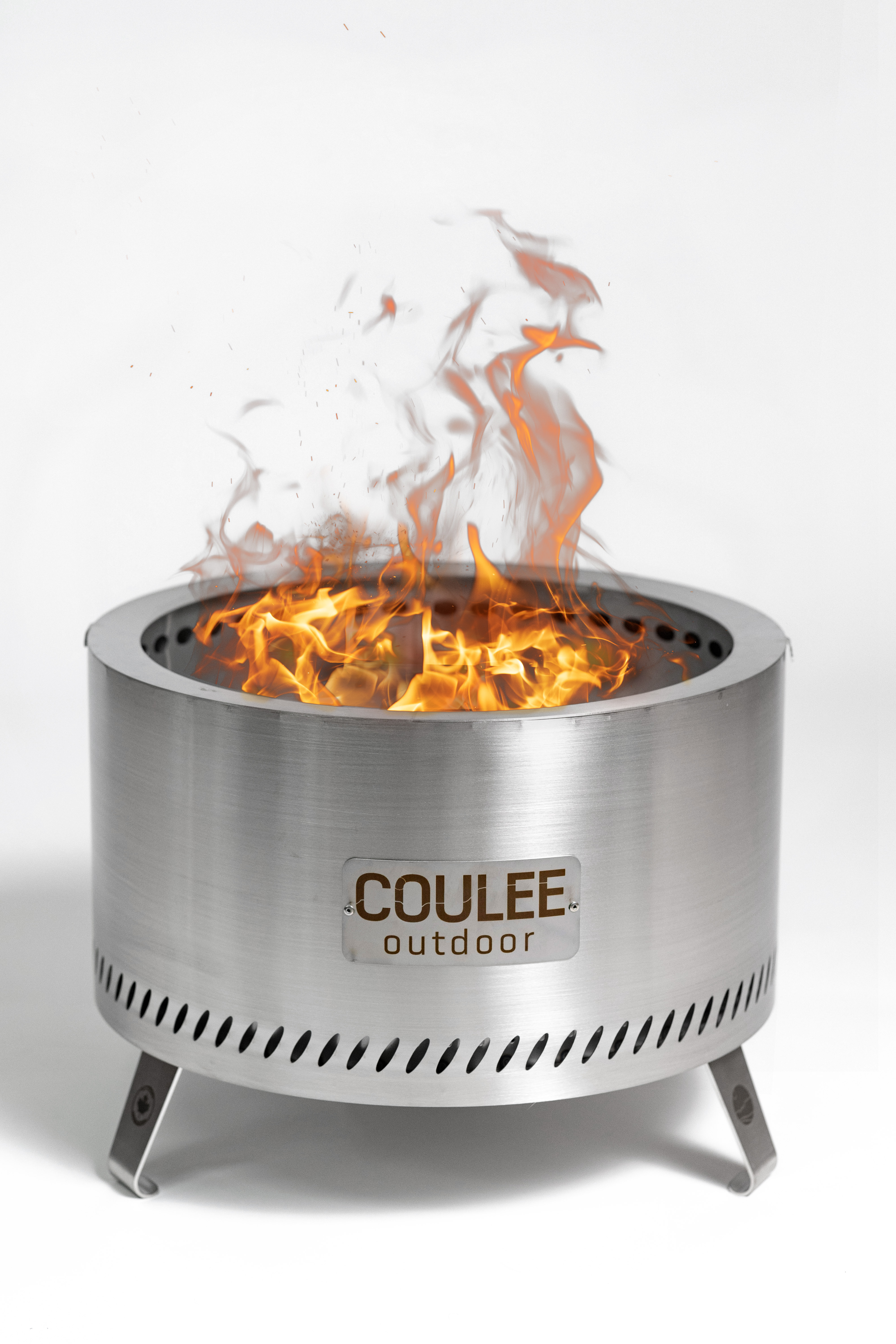 CouleeGo Smokeless Fire Pit with Lid and Carry Case