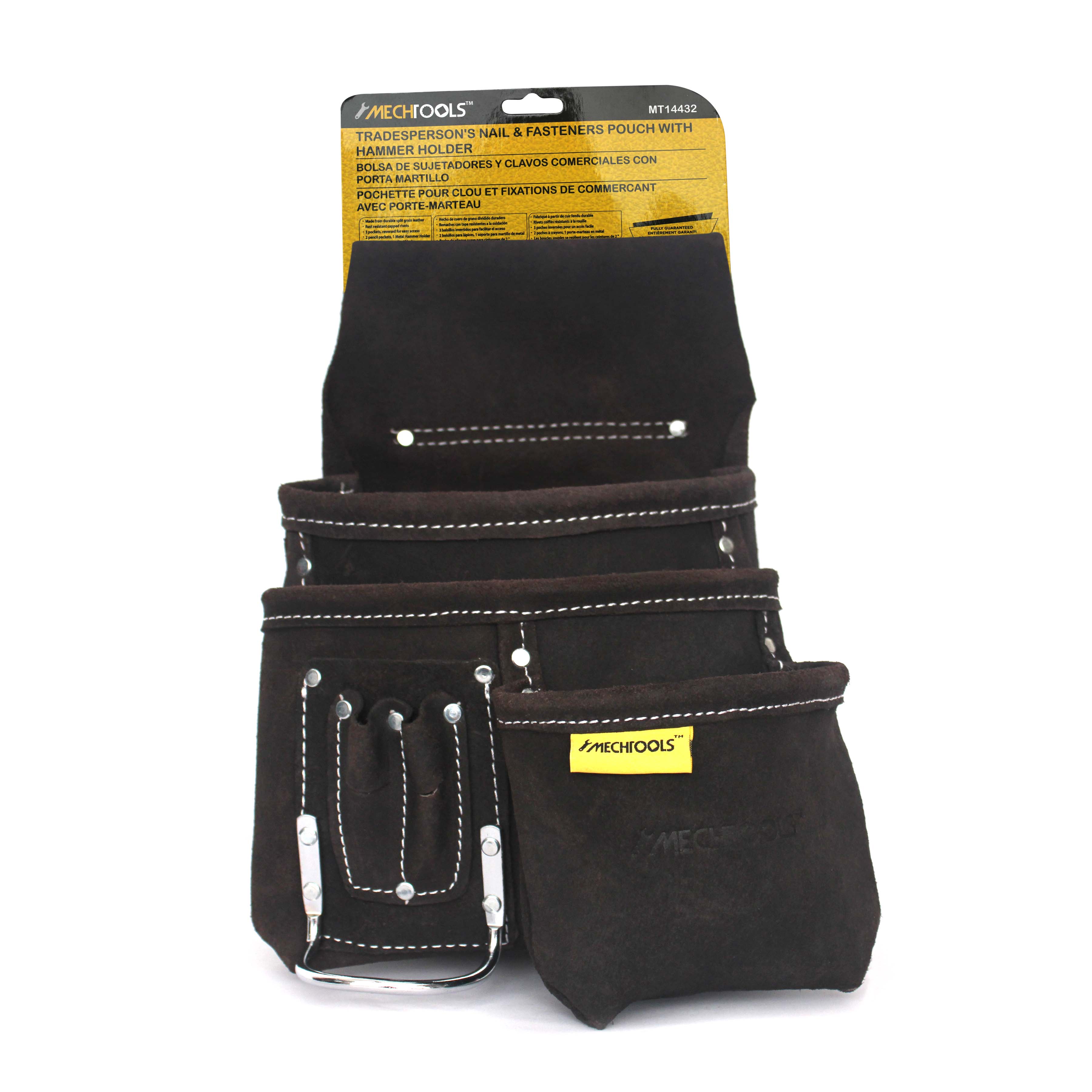 TRADEPERSON'S NAIL & 
FASTENERS POUCH WITH
 HAMMER HOLDER