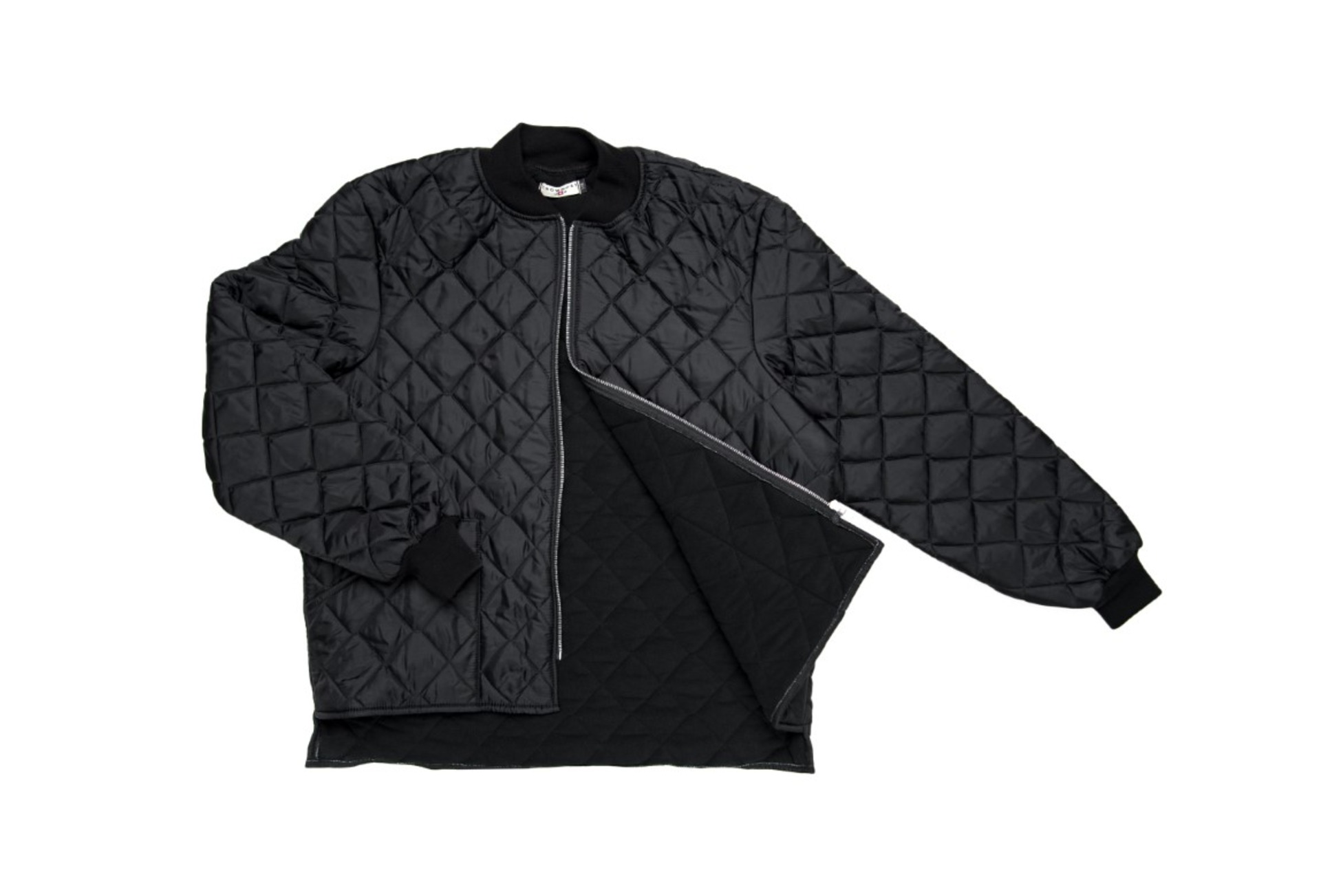 Quilt Freezer Jacket-Fleece - Black