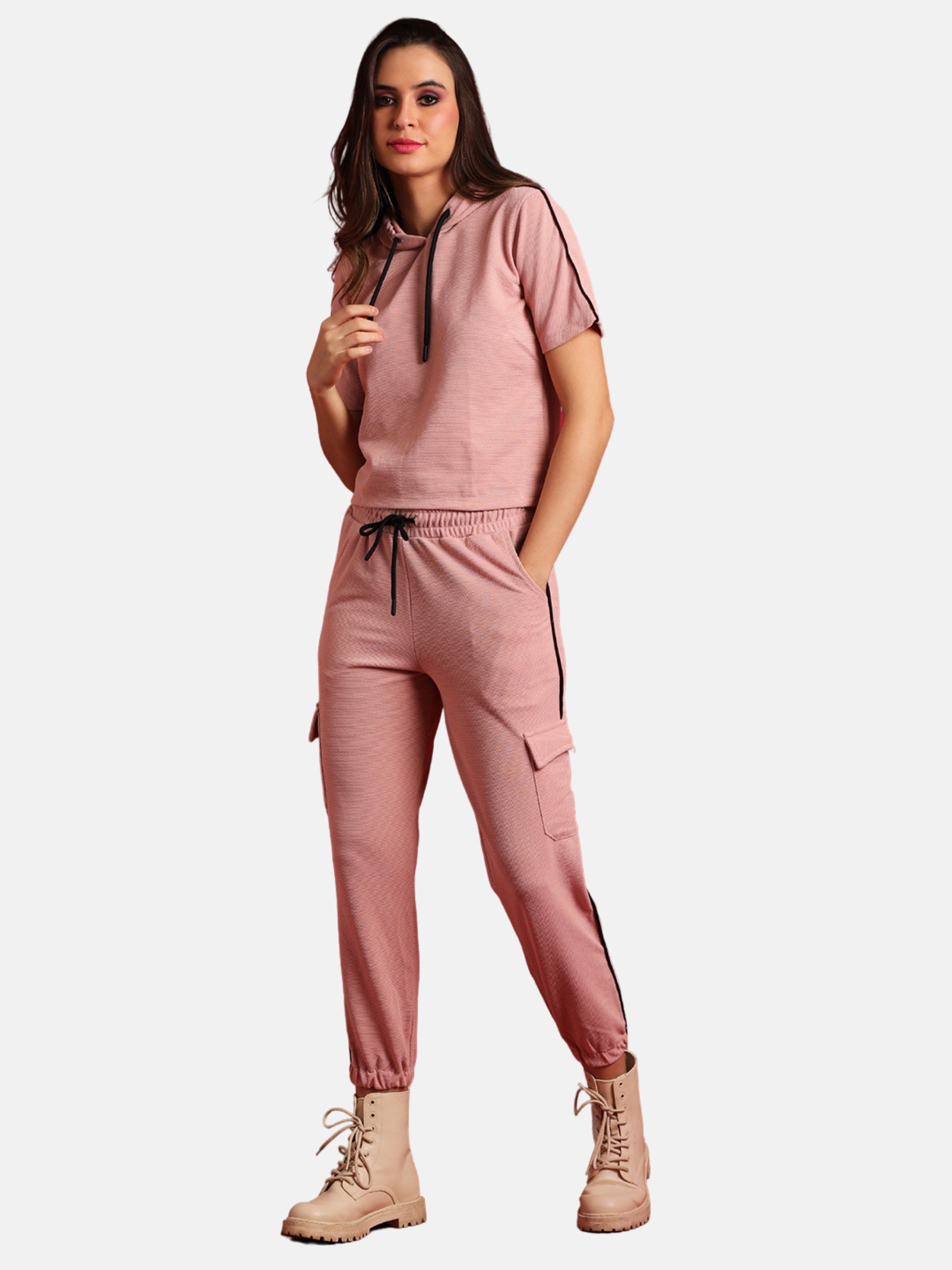 Campus Sutra Women Solid Stylish Co-ord Set