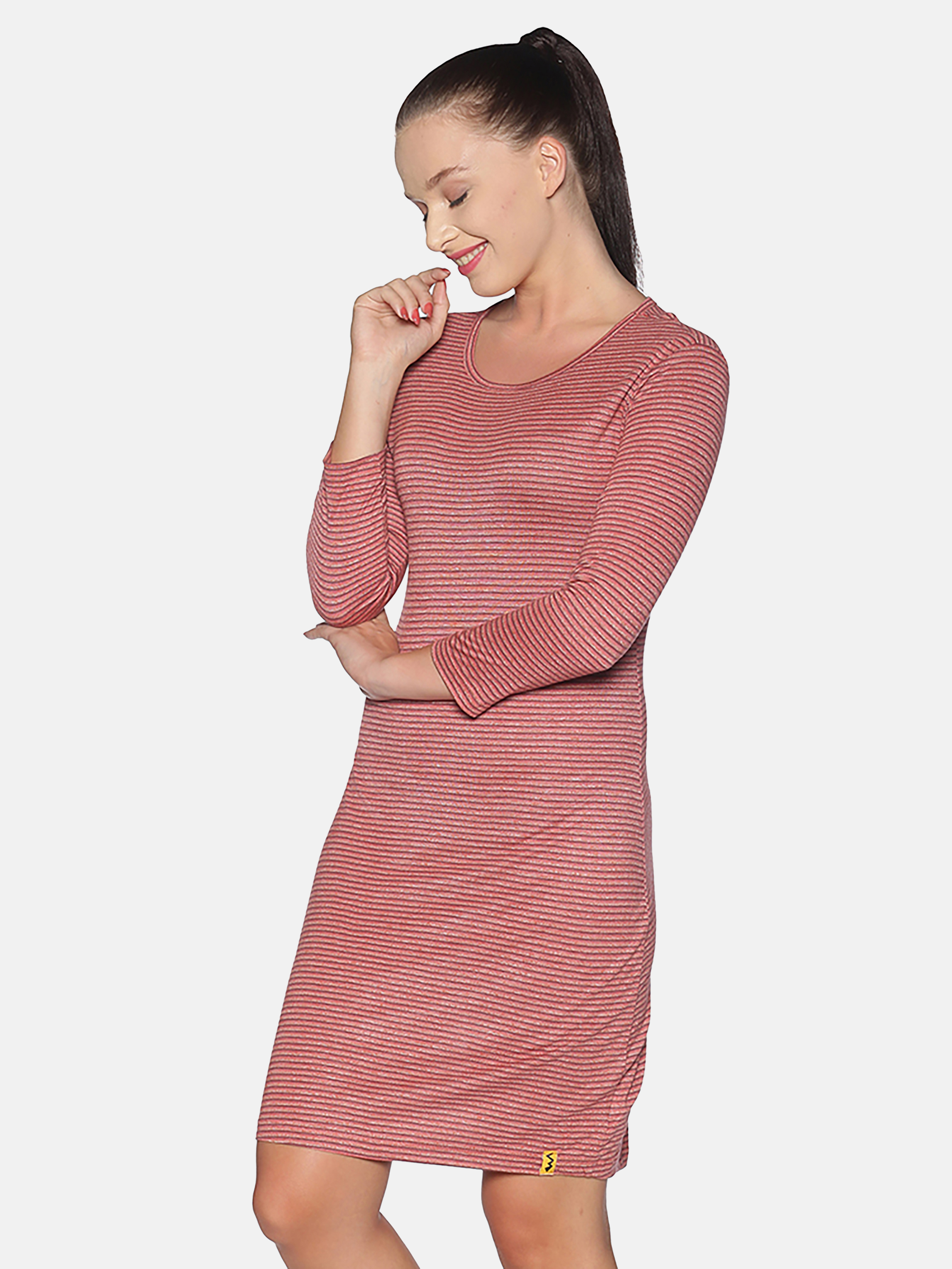Campus Sutra Women Striped Casual Party Dresses