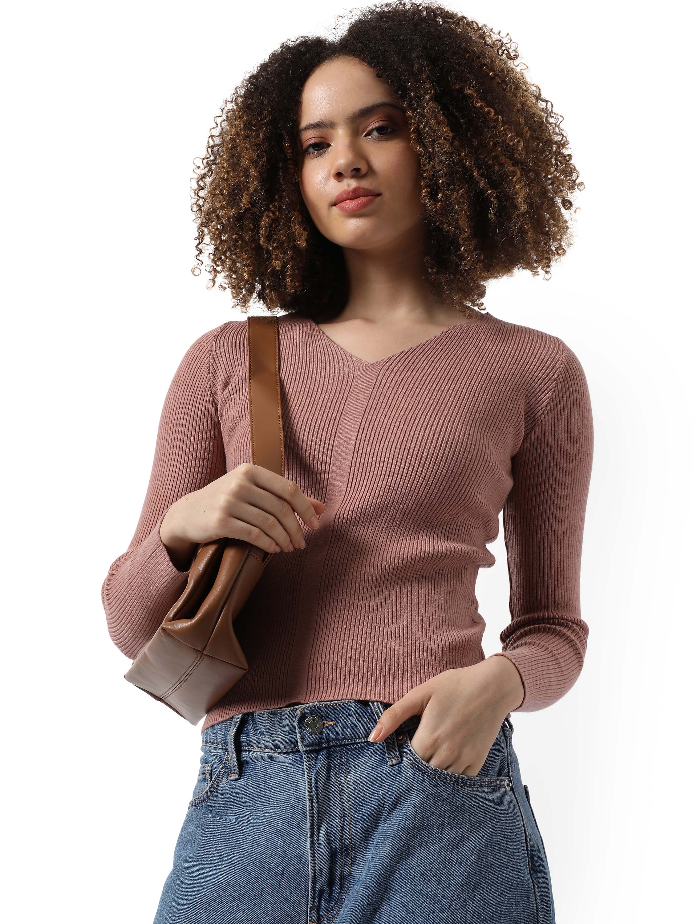 Solid Casual Winter Sweater For Women