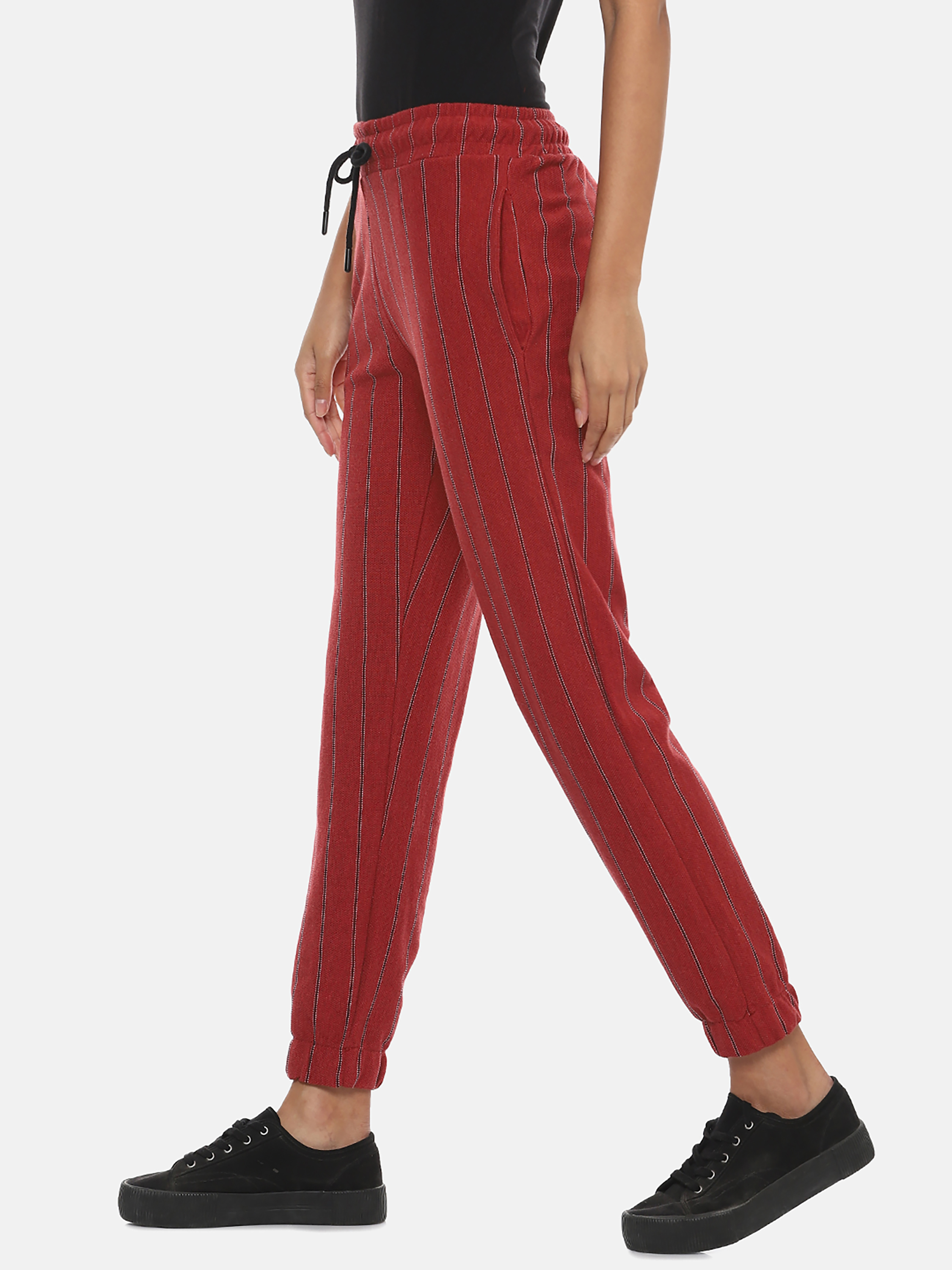 Campus Sutra Women Stylish Active Red Joggers