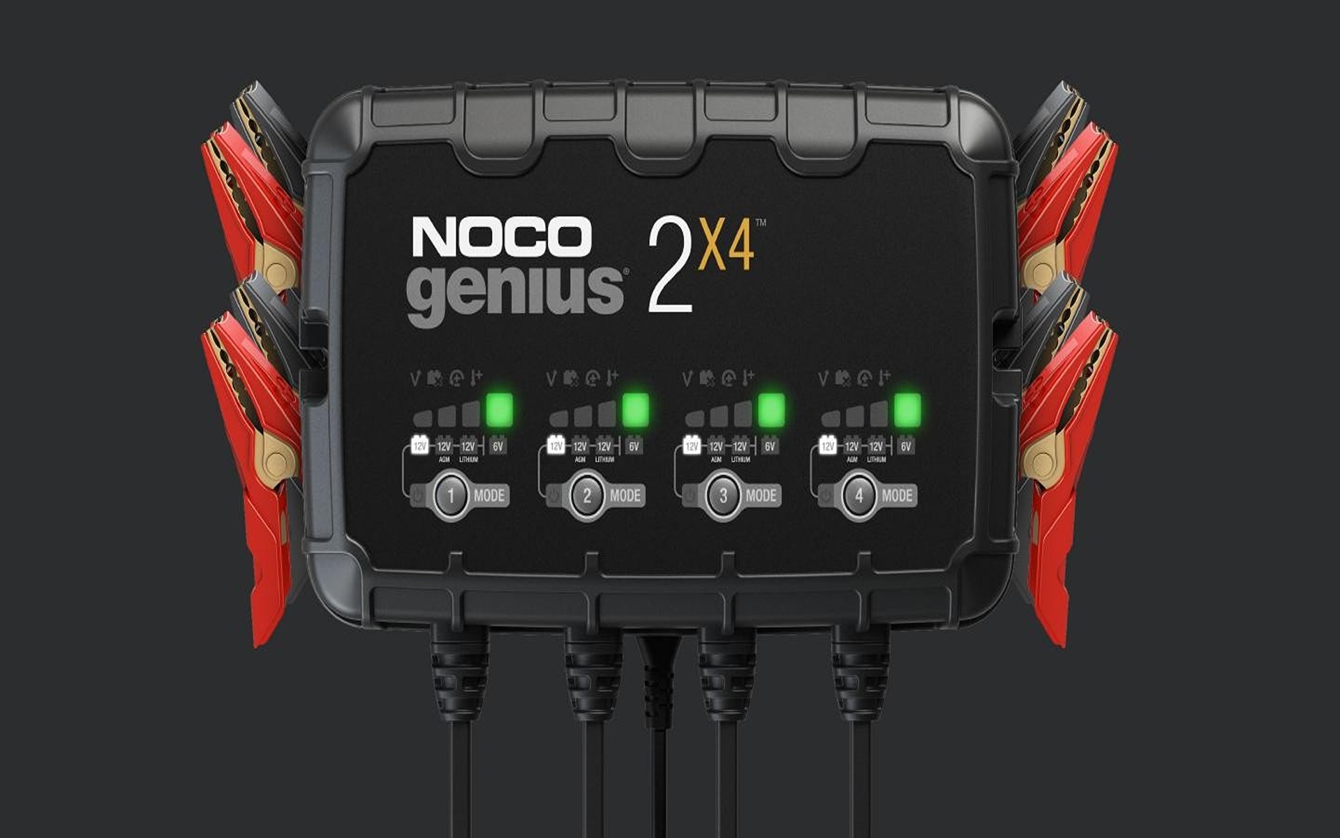 GENIUS 2X4, 4-Bank, 8-Amp Fully-Automatic Smart Charger