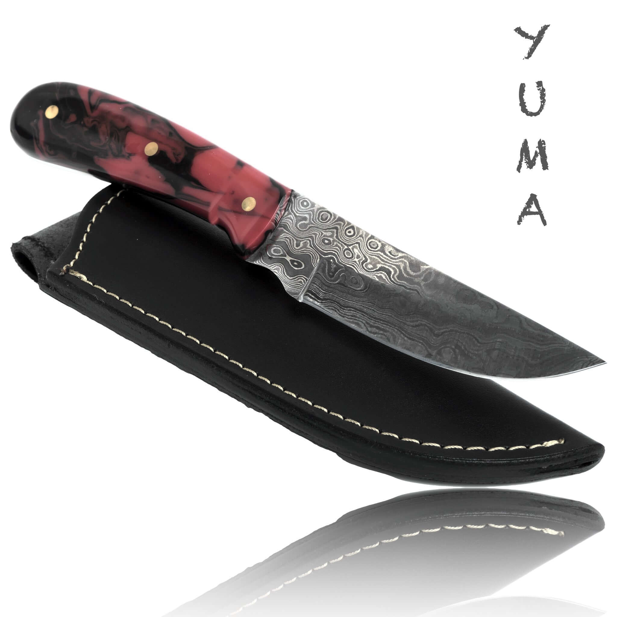 YUMA Damascus Steel Skinner Knife 5 inch blade