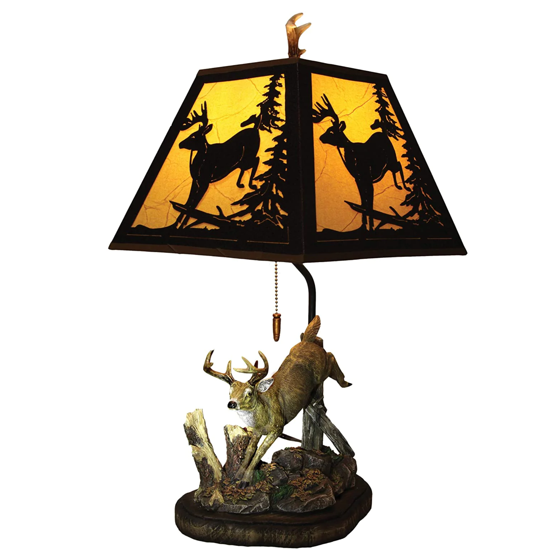 Rivers Edge Products Table Lamp - Deer Metal Shade