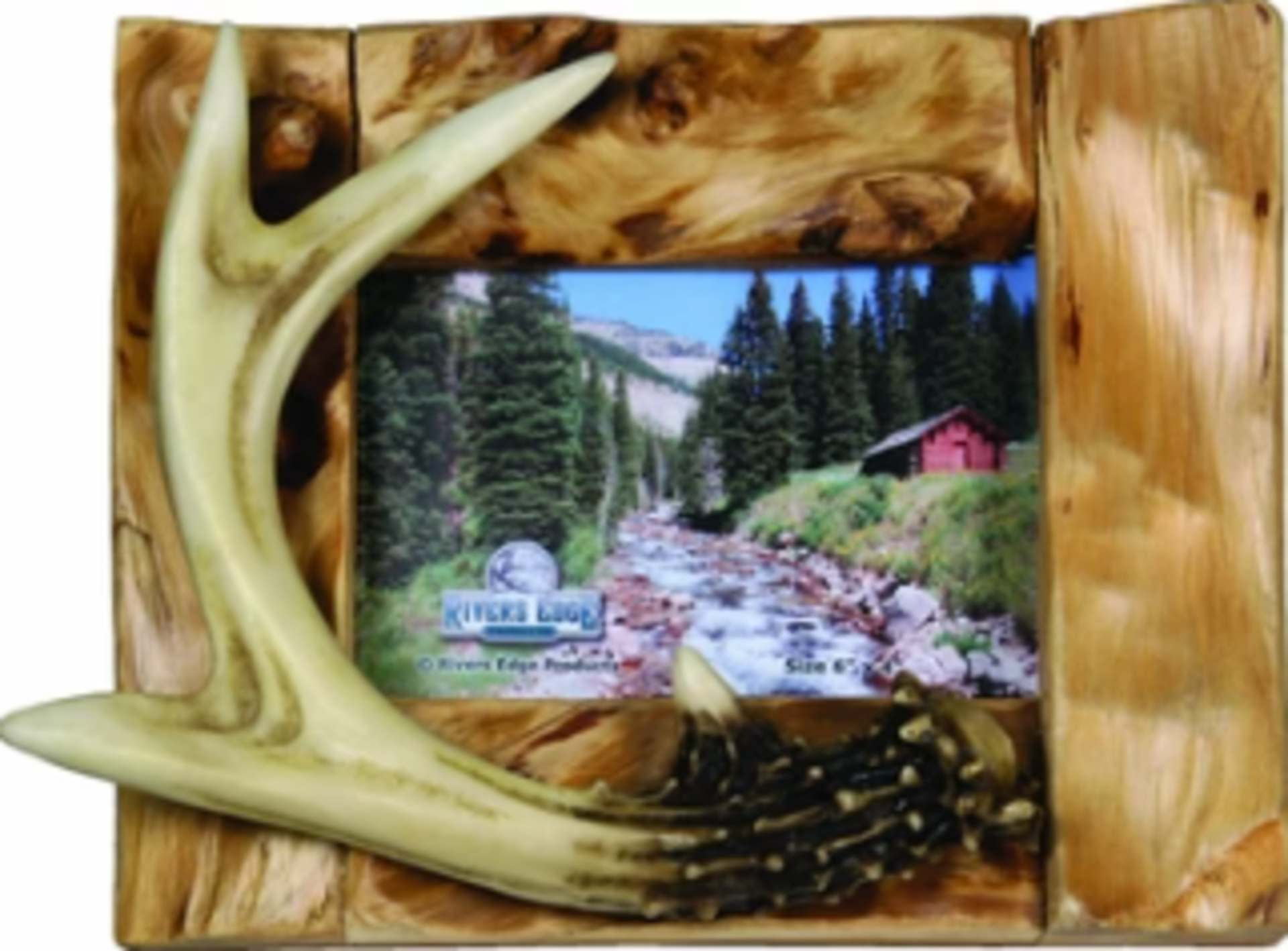 Rivers Edge Products Picture Frame 4x6in - Deer Antler