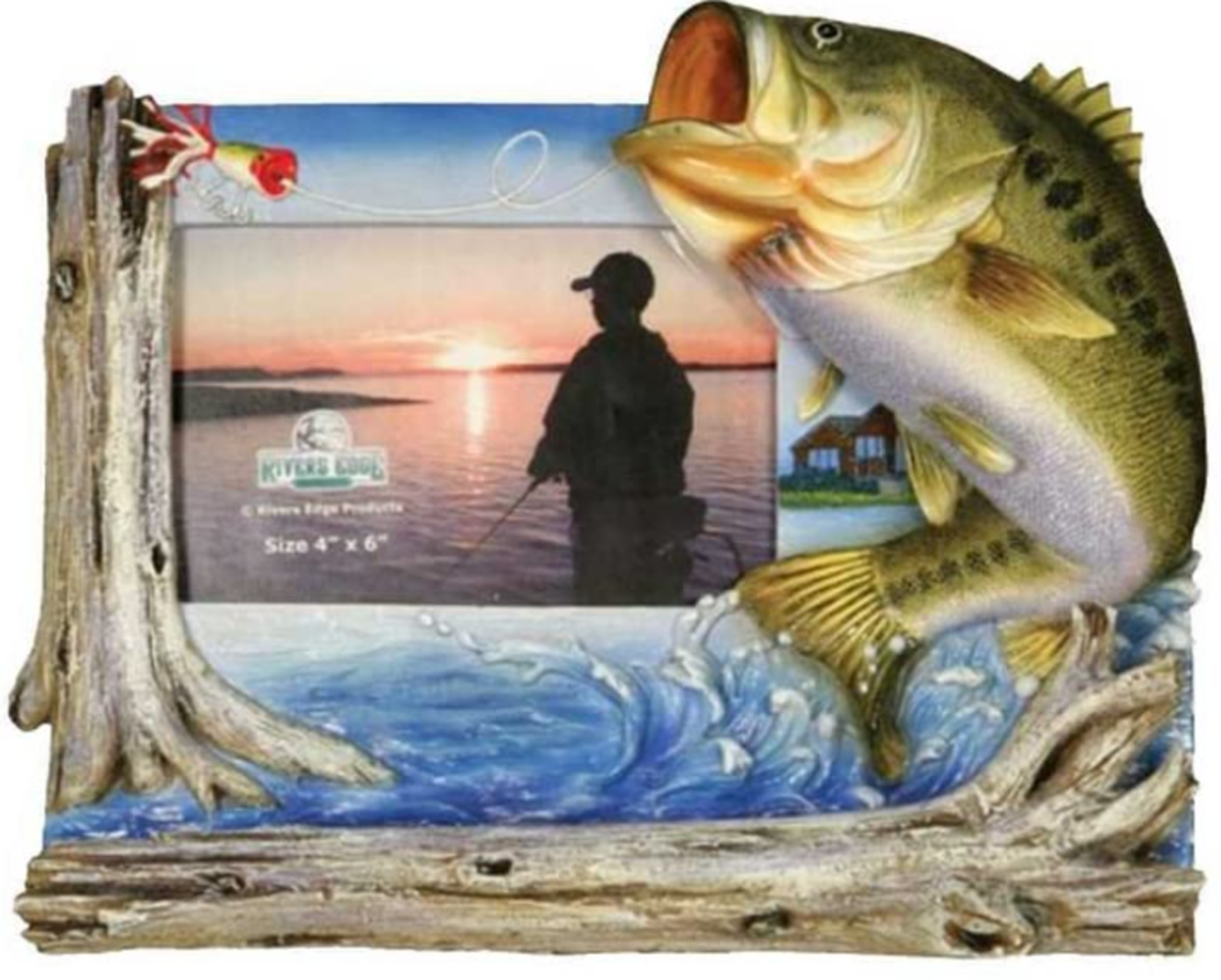 Rivers Edge Products Bass Fishing Picture Frame