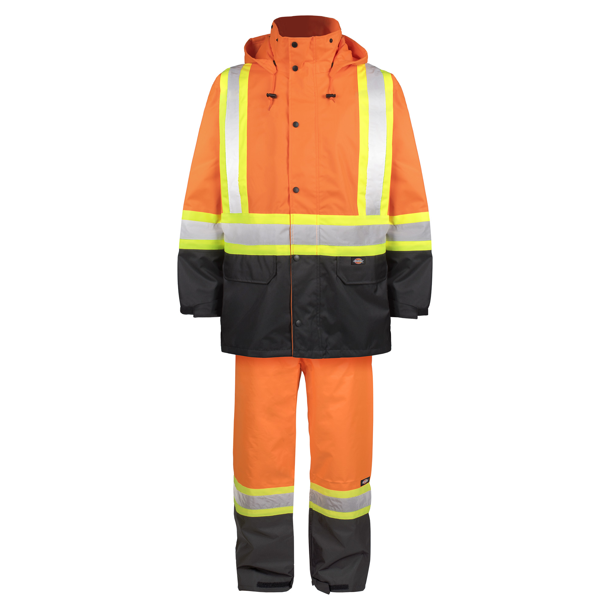 Hi-vis 150-deniers rain suit - Orange