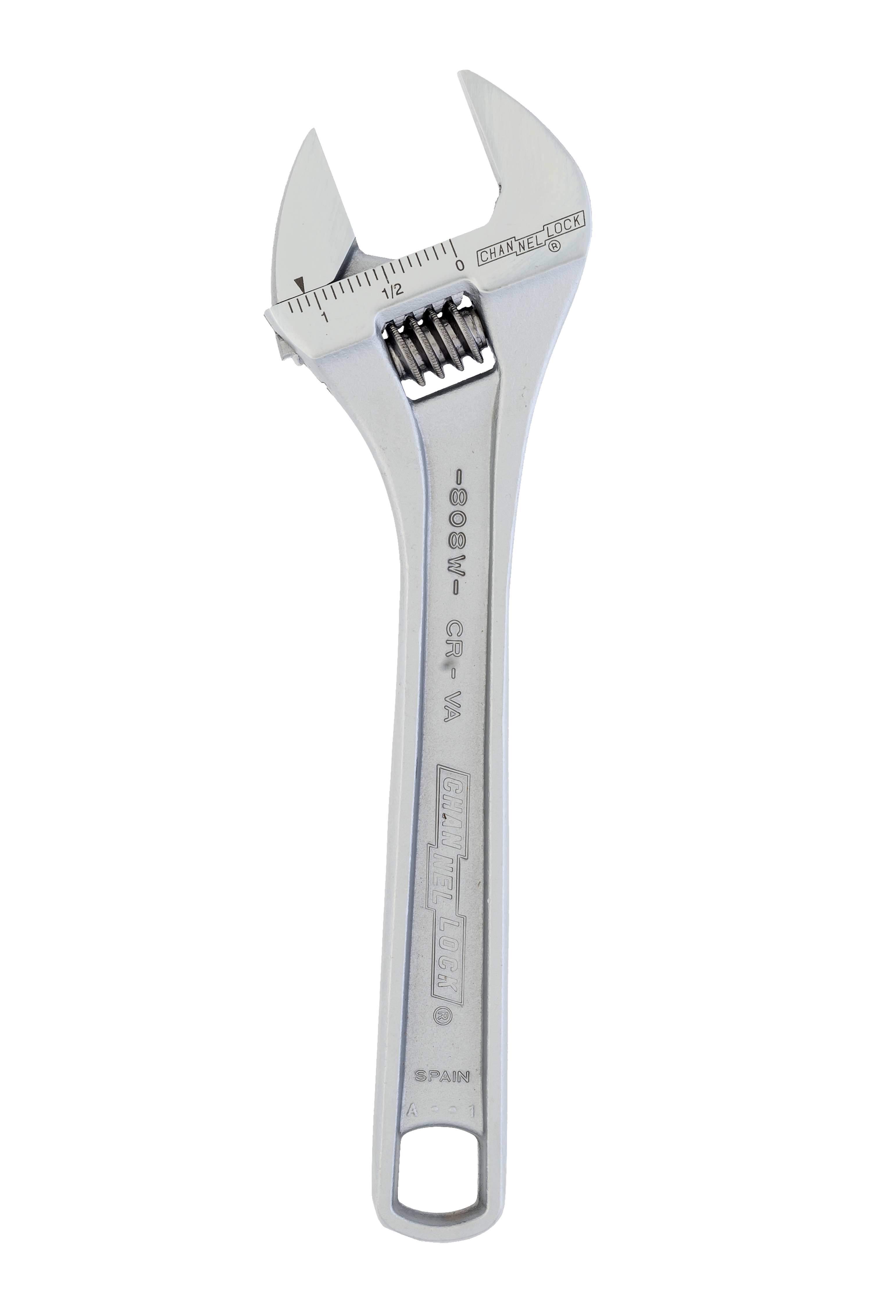 8" Chrome Wide Adjustable Wrench