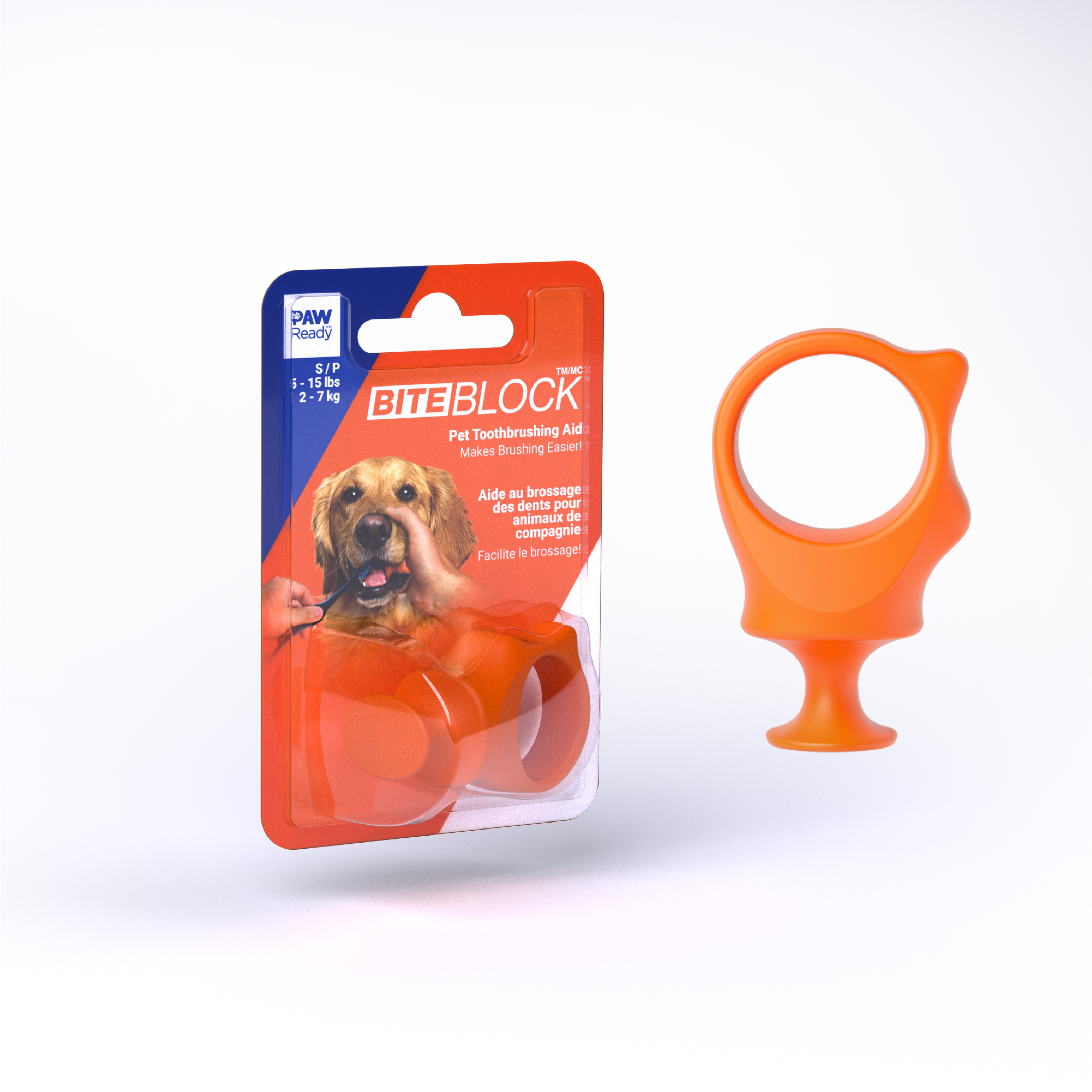 Bite Block Pet Toothbrushing Aid for Puppies, Dogs and Cats