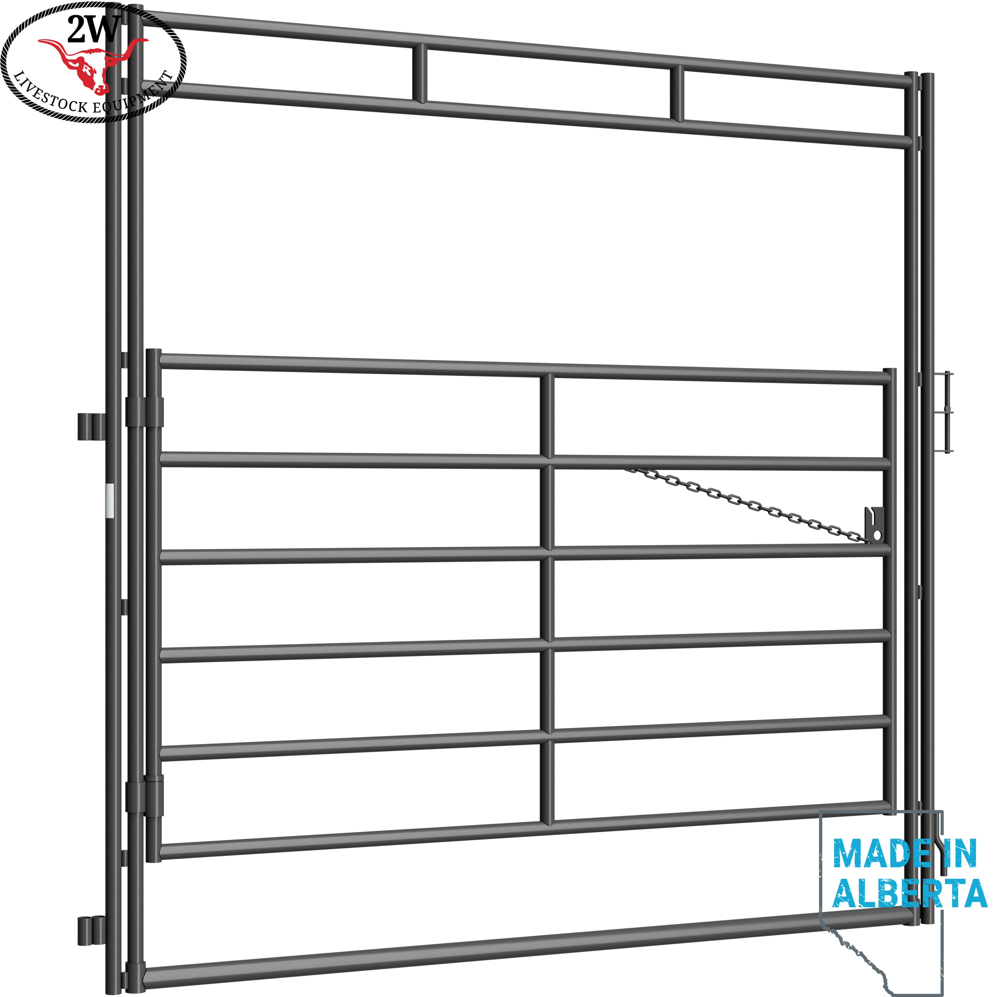 Lemsco Series High Pole Gate - Dark Grey