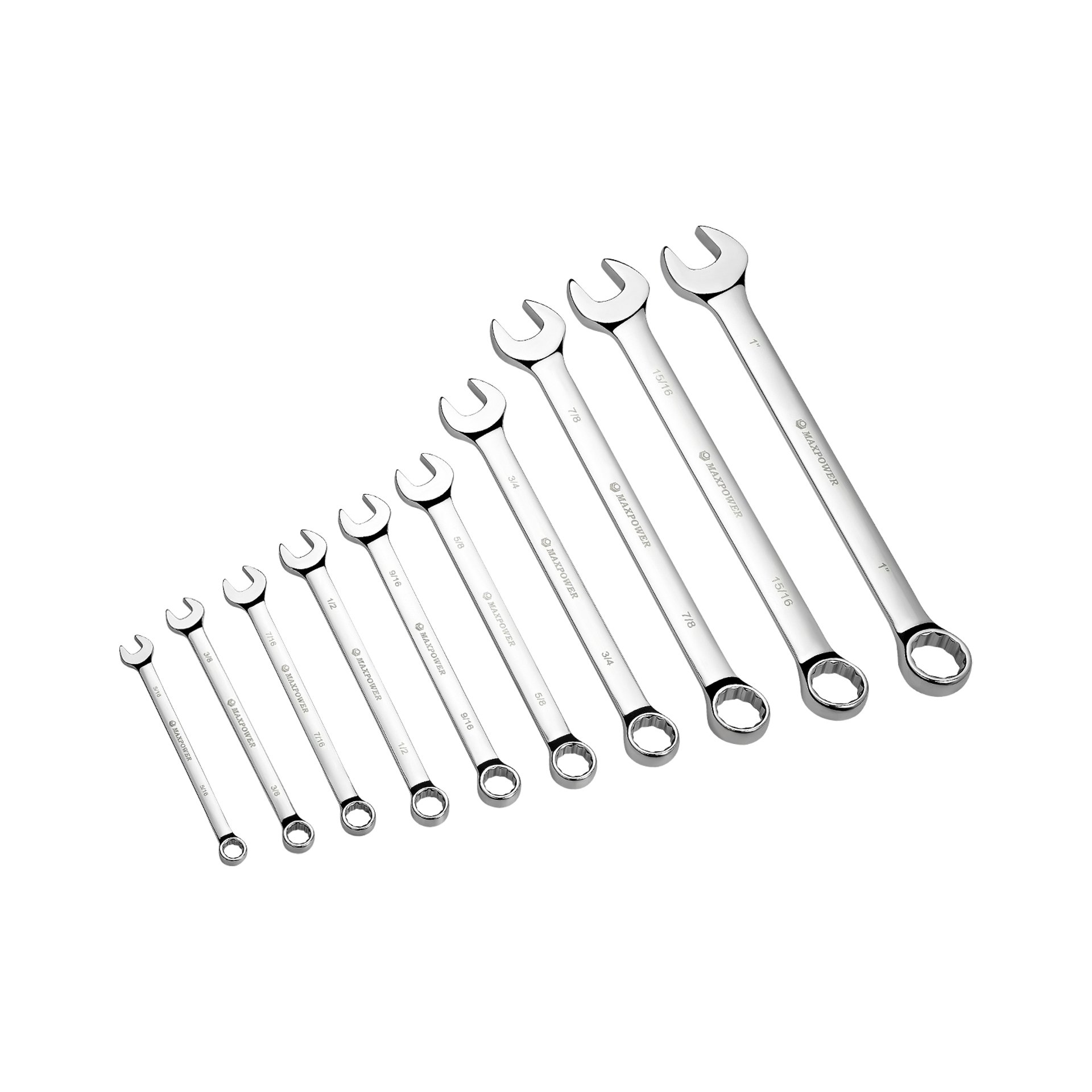 MAXPOWER 10-piece SAE Combination Wrench Set