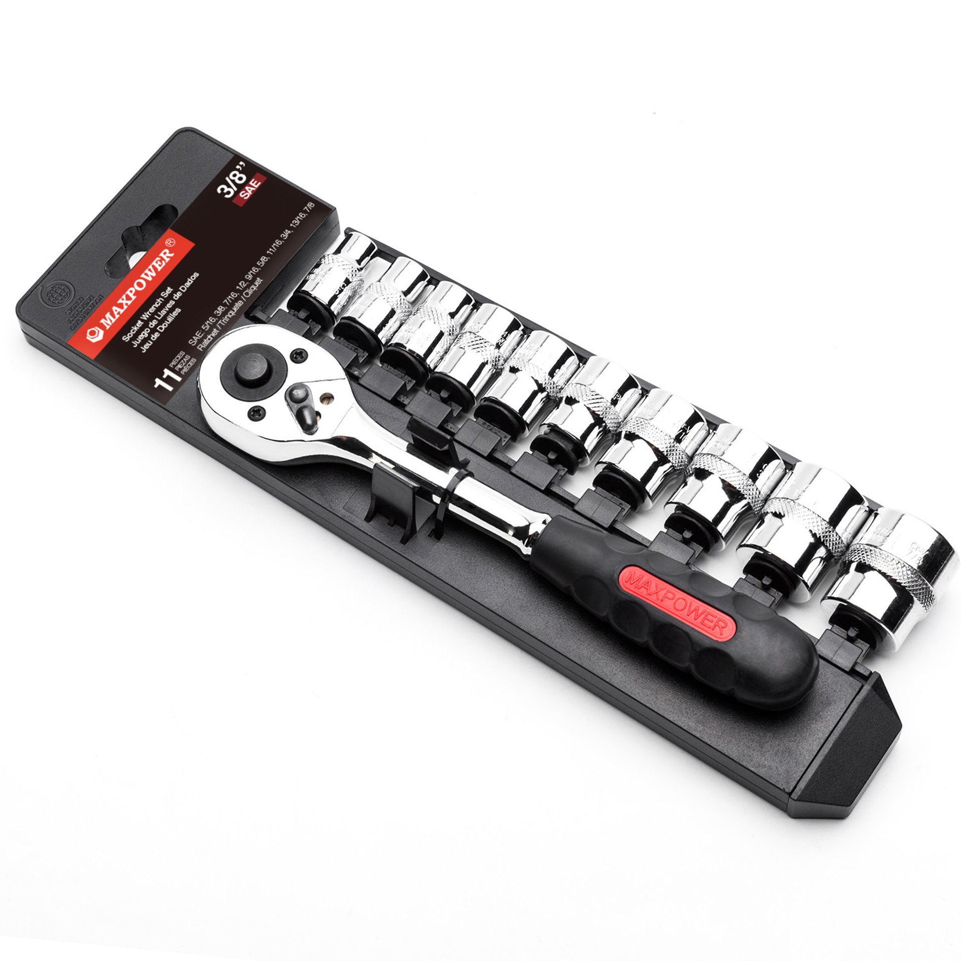 MAXPOWER 11-Piece 3/8-inch SAE Socket Wrench Set
