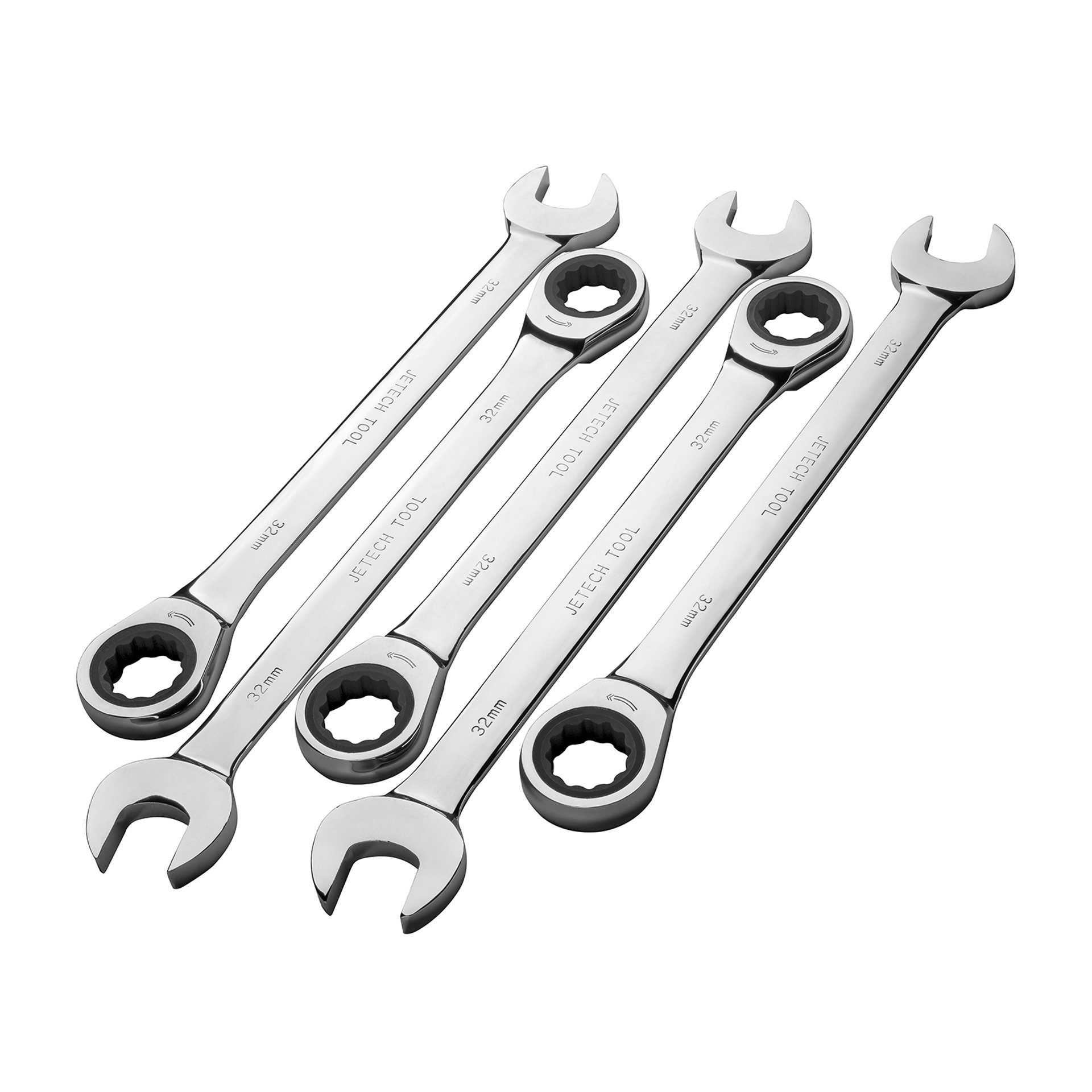 Jetech 32mm Ratcheting Combination Wrench, Metric, 5 Pack