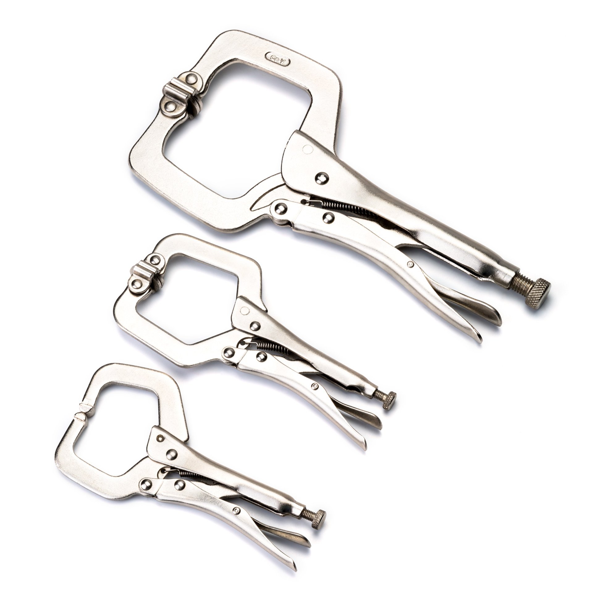 MAXPOWER 3-Piece Locking C-clamp Set - 11 inch and 6 inch