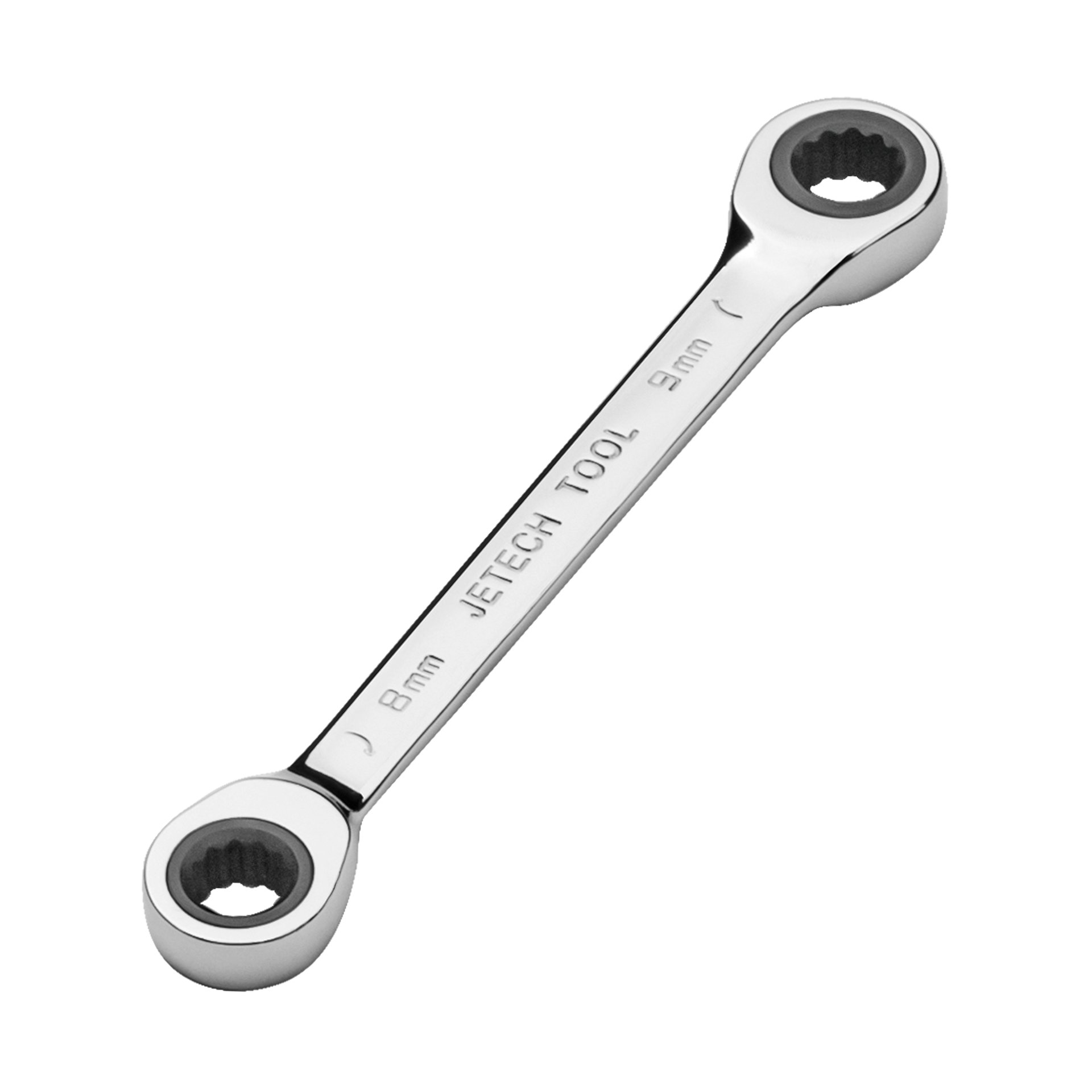 Jetech Double Box End Ratcheting Wrench (8mm x 9mm), Metric
