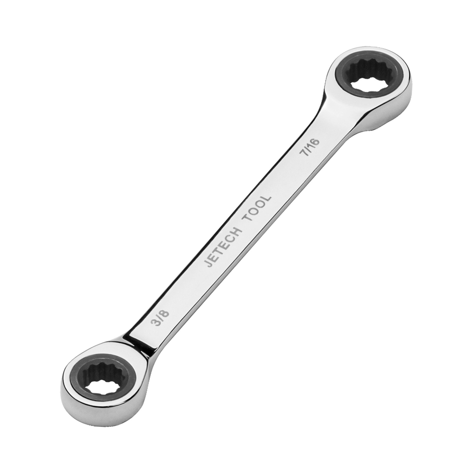 Double Box End Ratcheting Wrench (3/8 Inch x 7/16 Inch), SAE