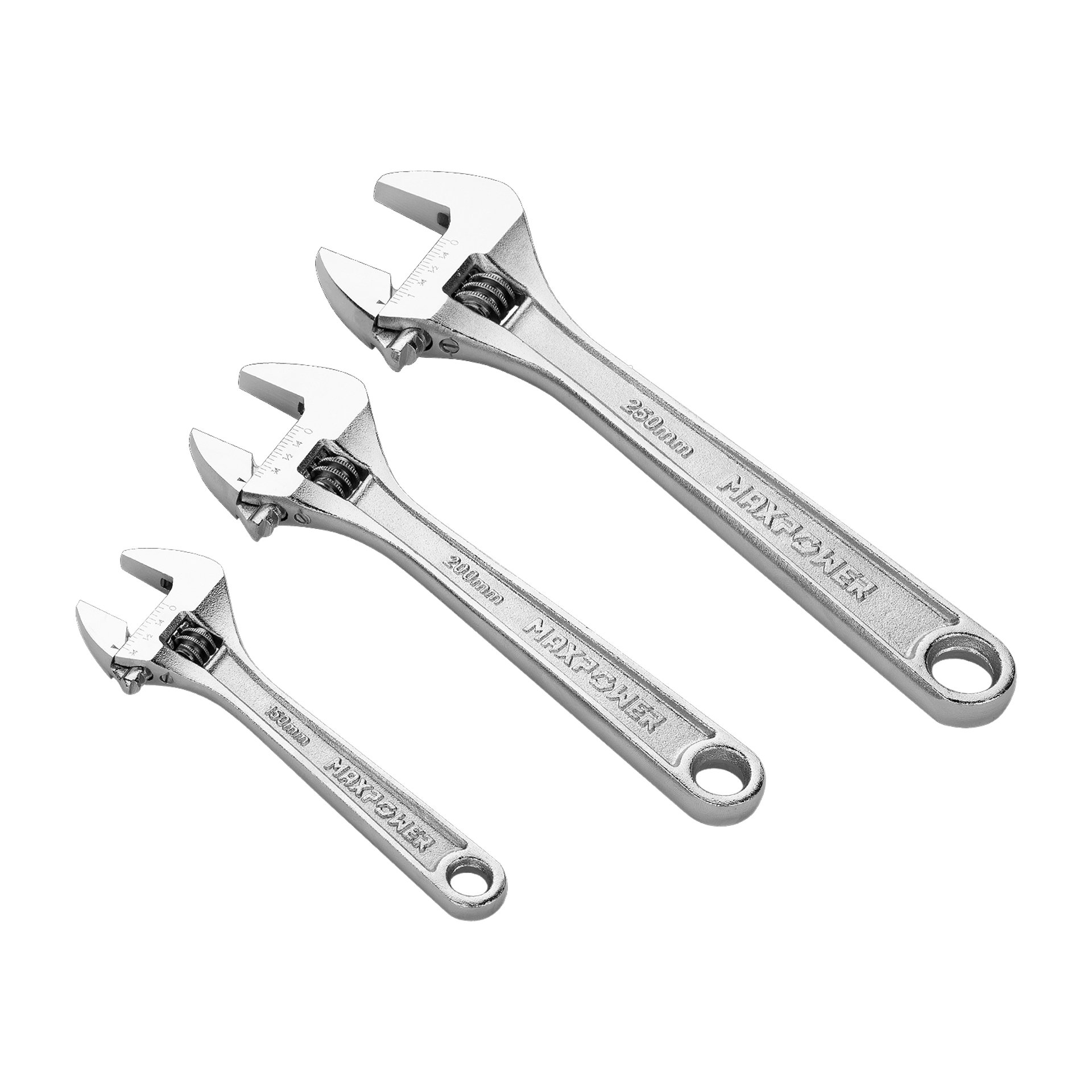 Adjustable Wrench Spanner Set (6in, 8in, 10in), 3PCS