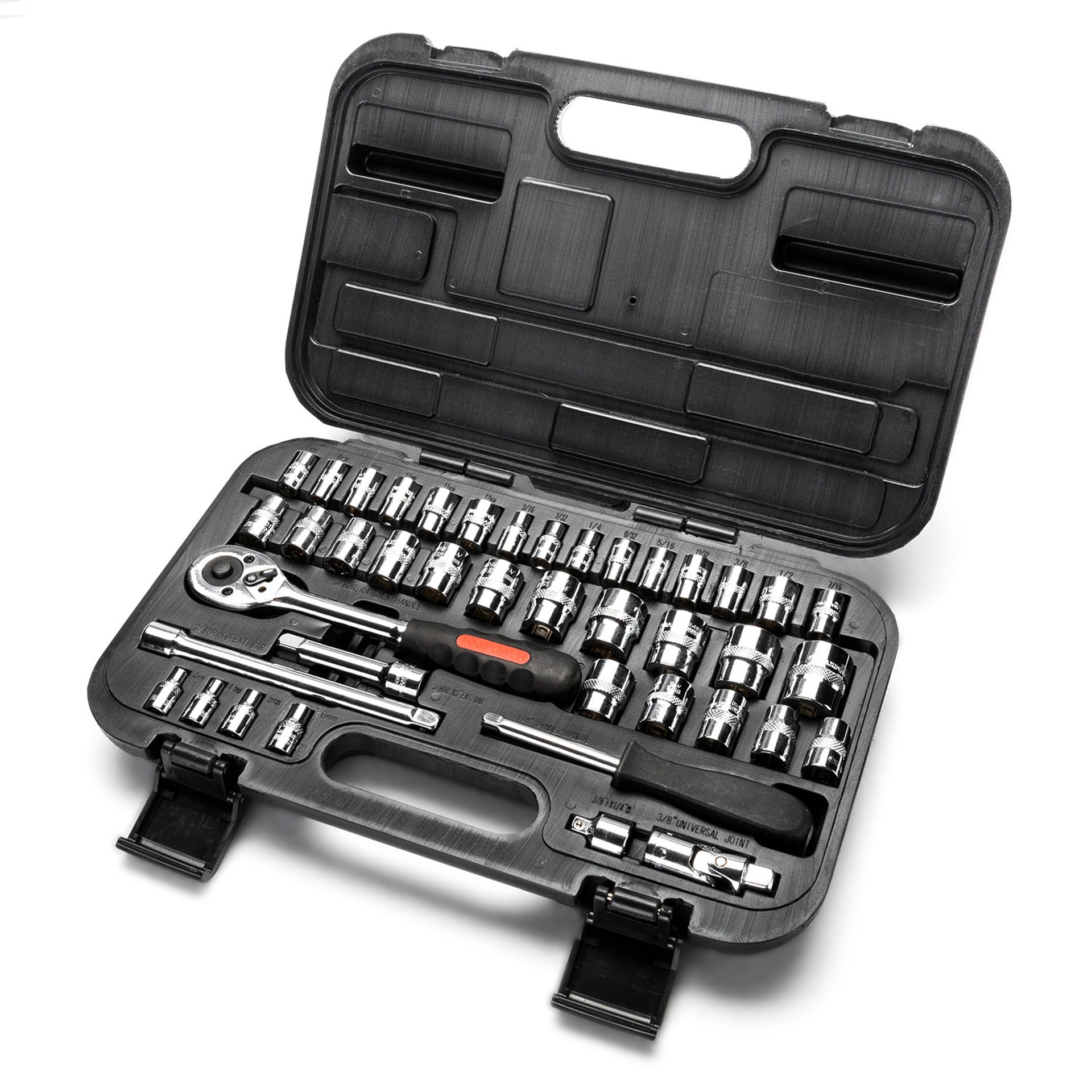 MAXPOWER 42-Piece 1/4" & 3/8" Dr. Socket Wrench Set