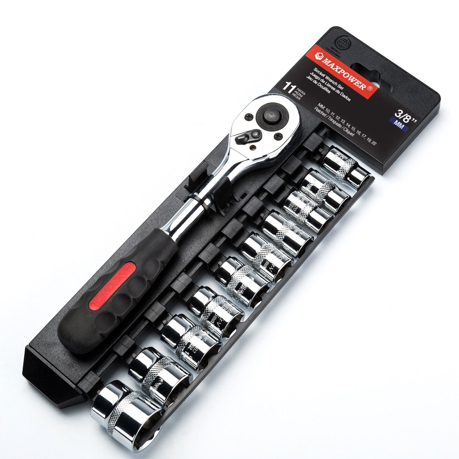 MAXPOWER 11pcs 3/8"Dr. Metric socket wrench set