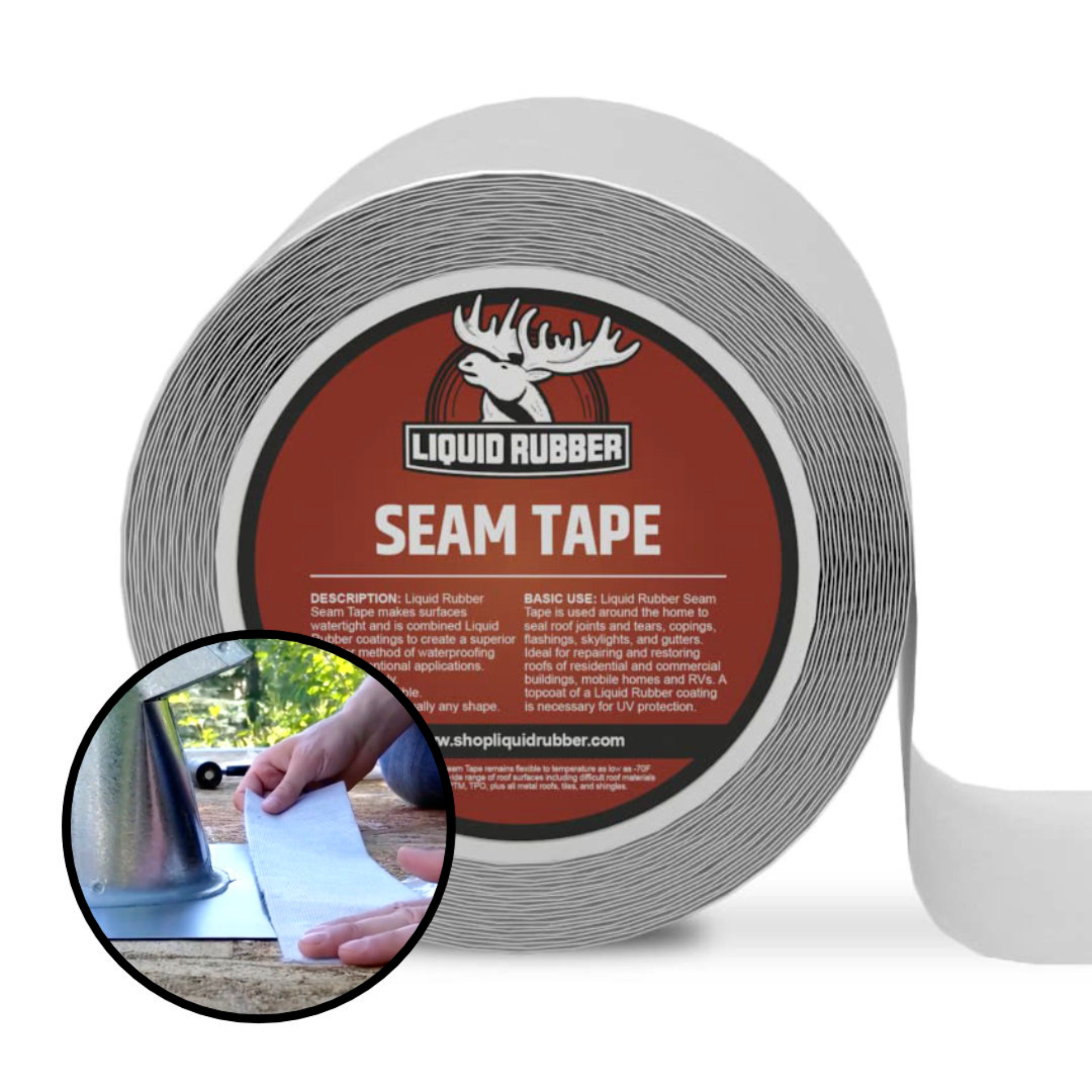 Liquid Rubber Peel and Stick Seam Tape Repair Leaks Tears