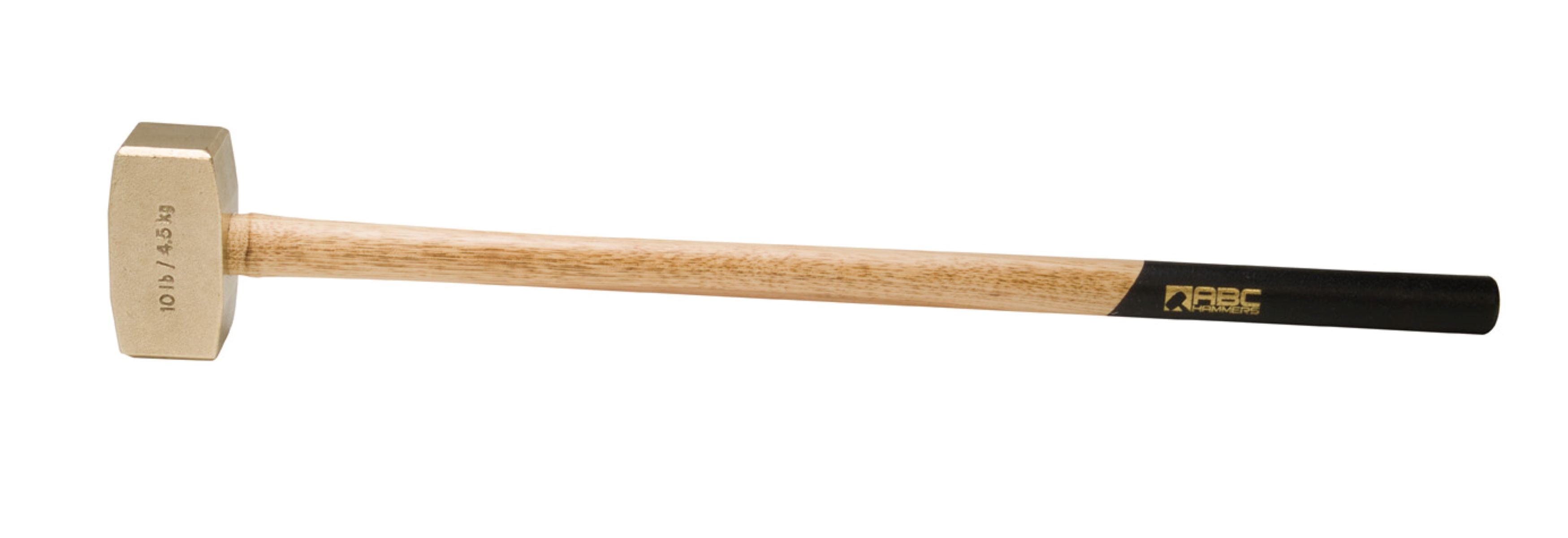 10 lb. Brass Hammer with 32" Wood Handle