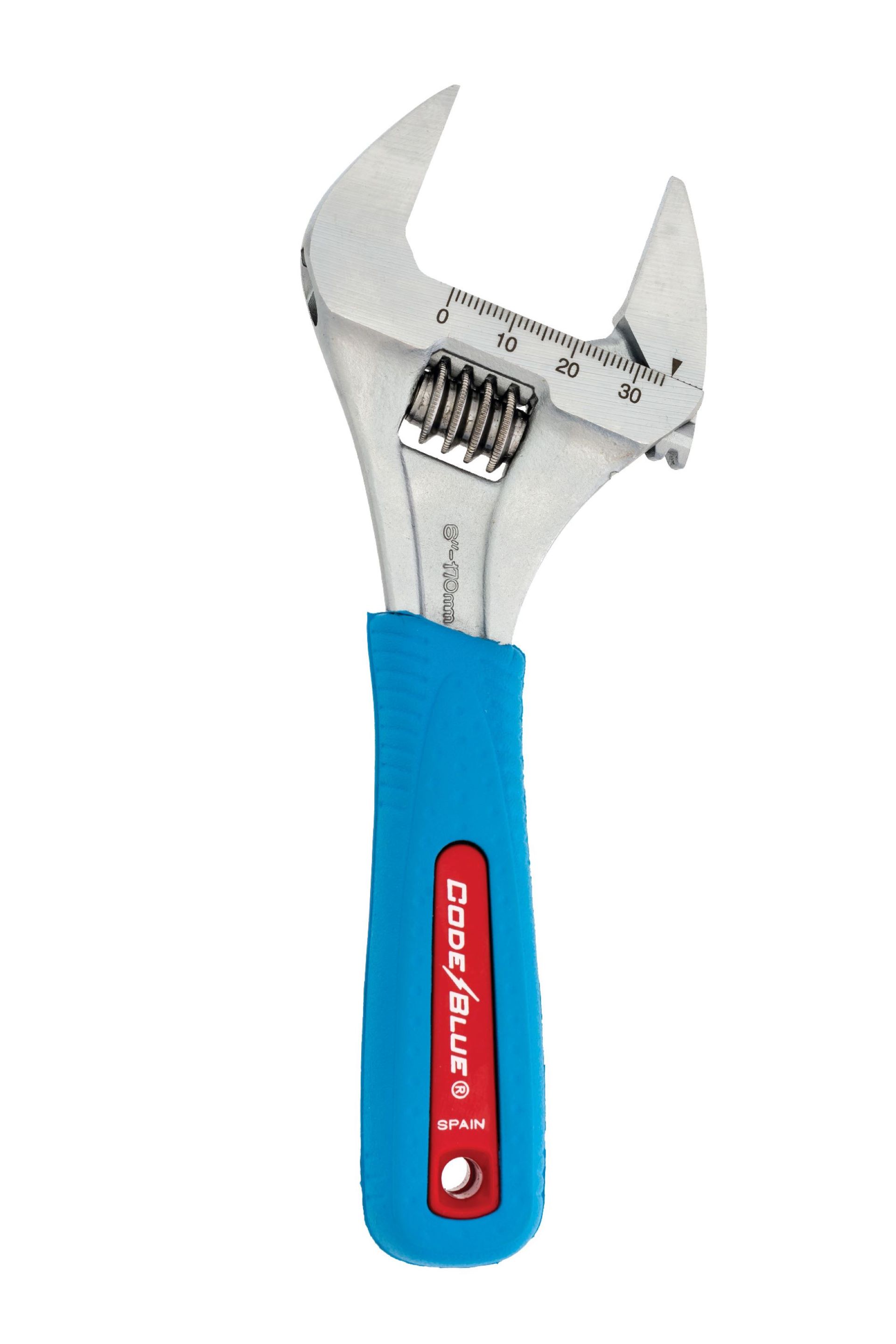 6" CODE BLUE® WIDEAZZ® Slim Jaw Adjustable Wrench