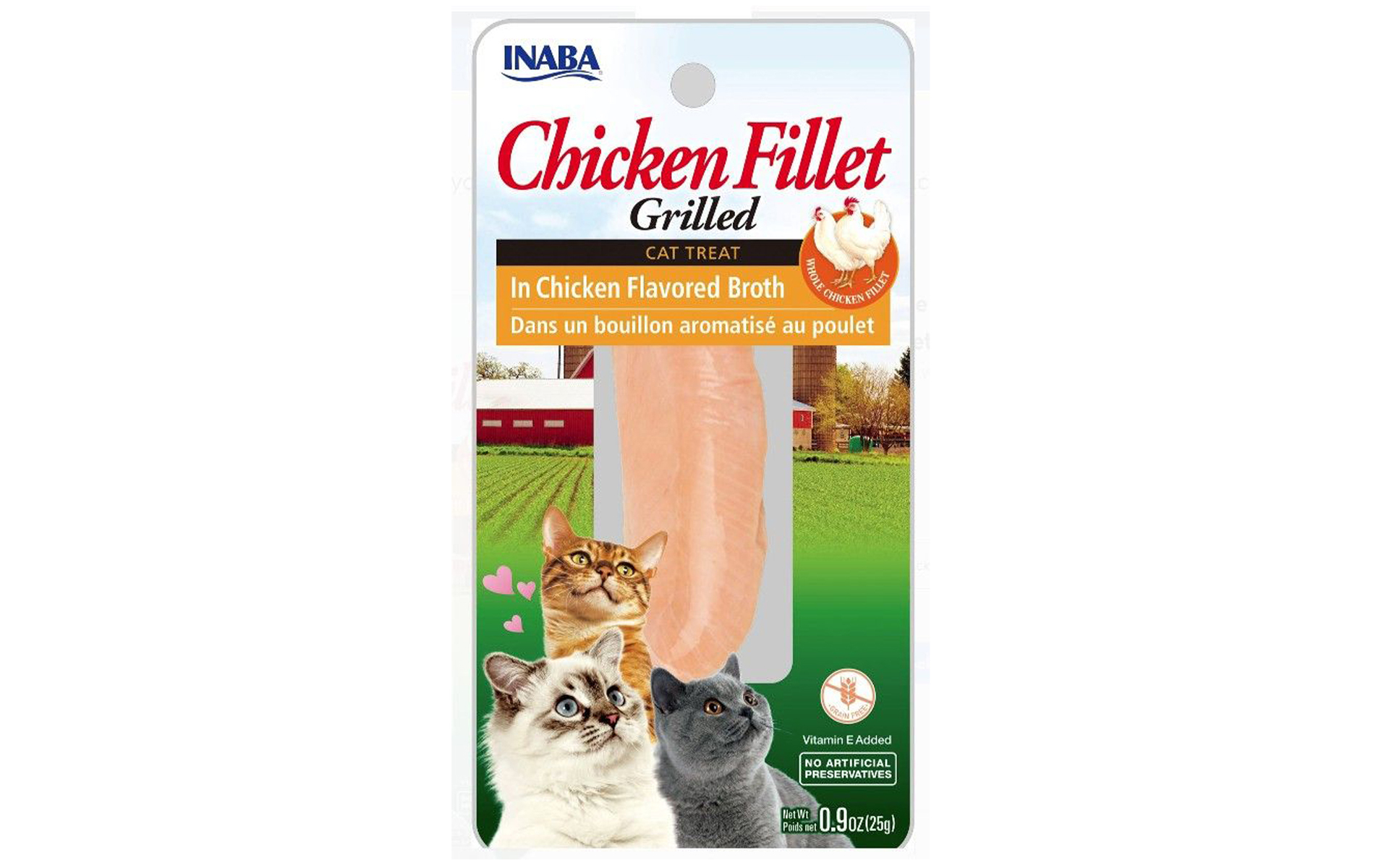 Chicken Fillet Grilled Cat Treat in Chicken Flavored Broth
