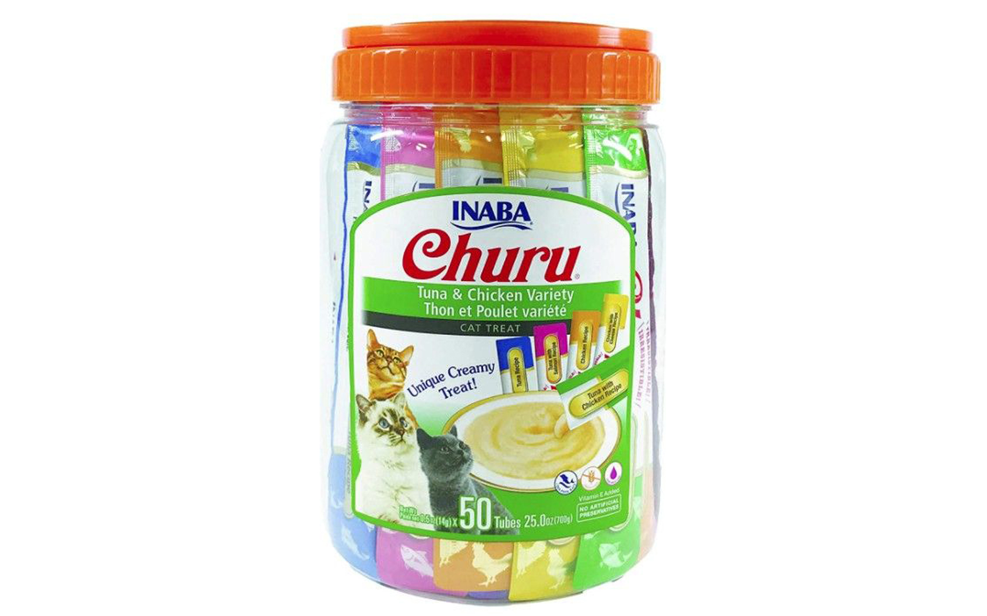 Churu Tuna and Chicken Variety Creamy Cat Treat, 50 count