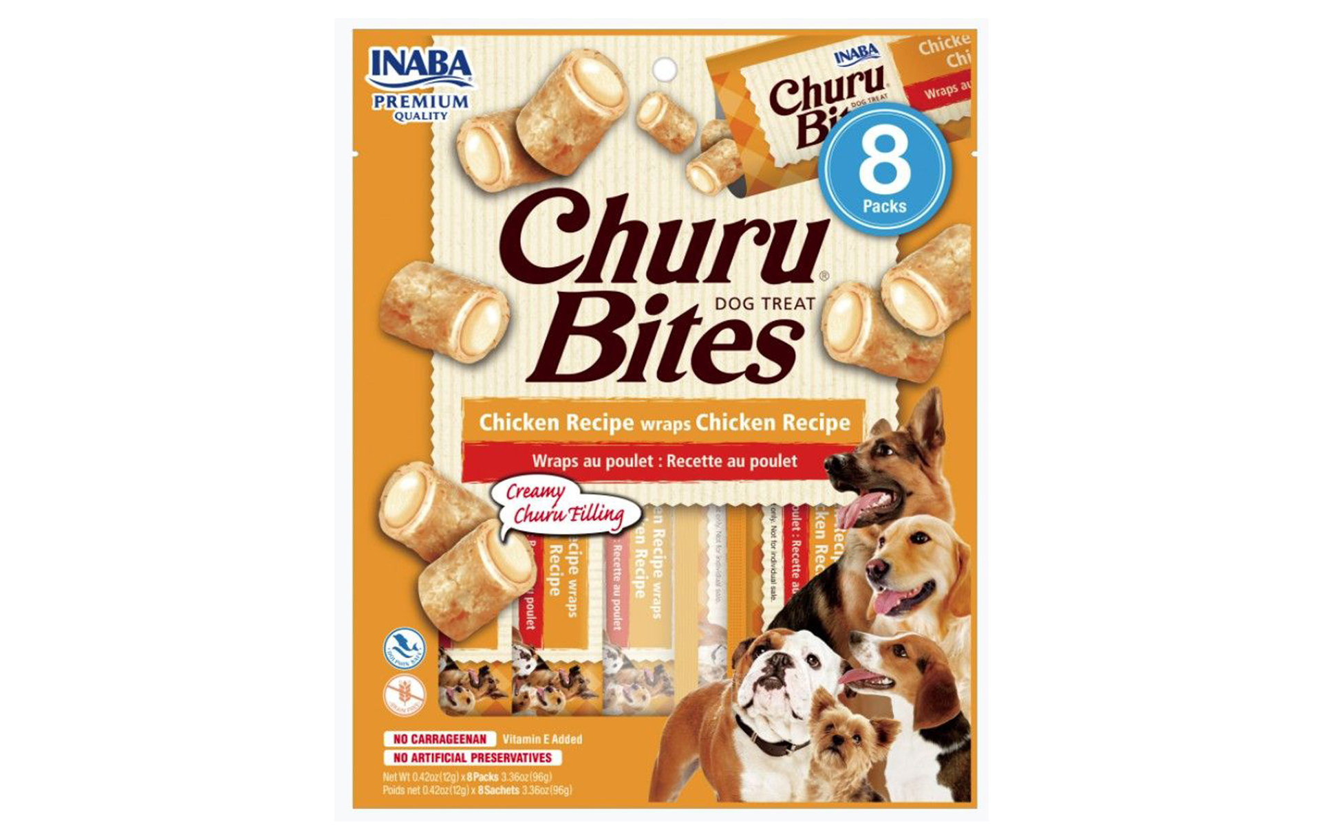 Churu Bites Dog Treat Chicken - Chicken Recipe, 8 count