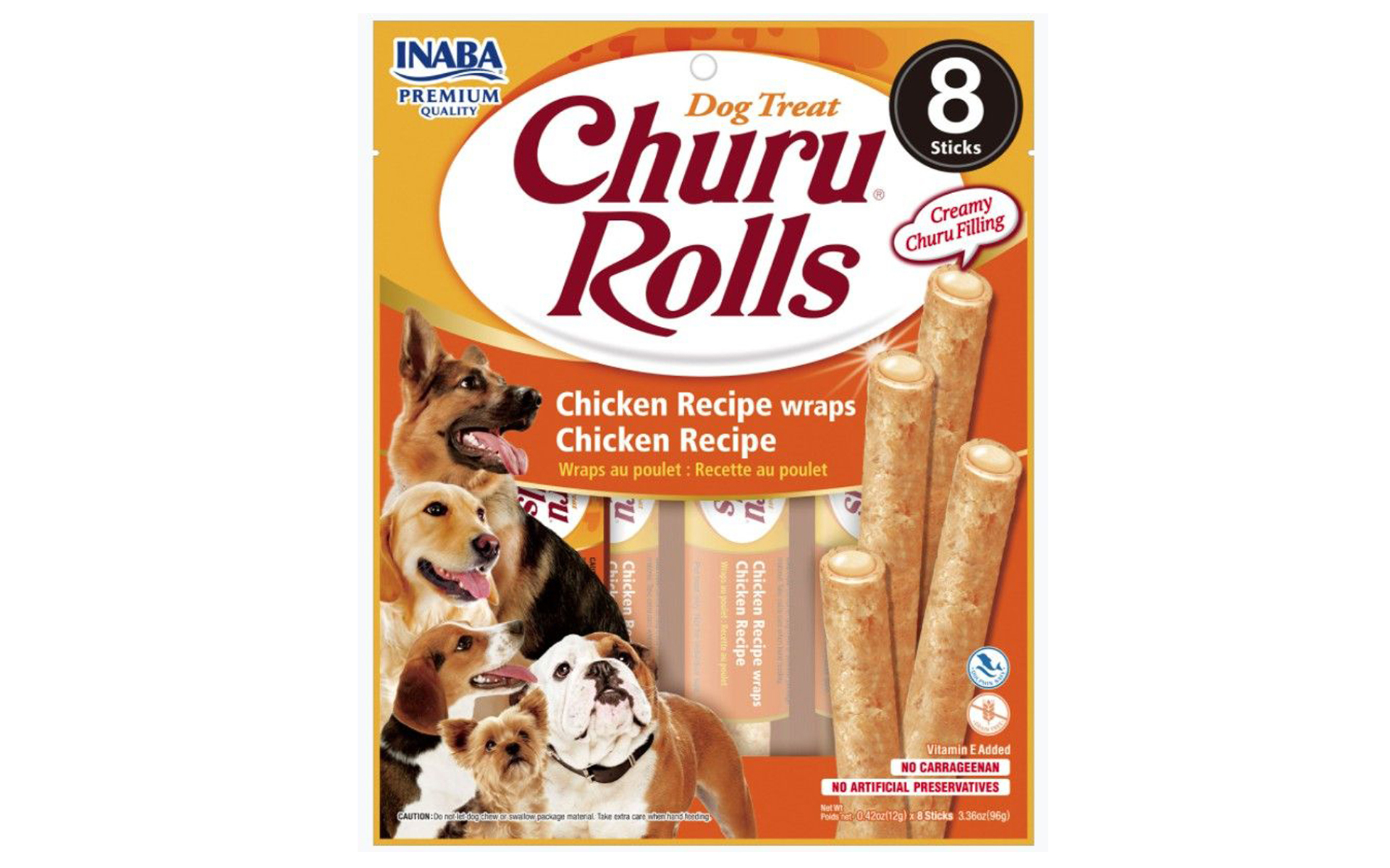 Churu Rolls Dog Treat Chicken- Chicken Recipe, 8 count