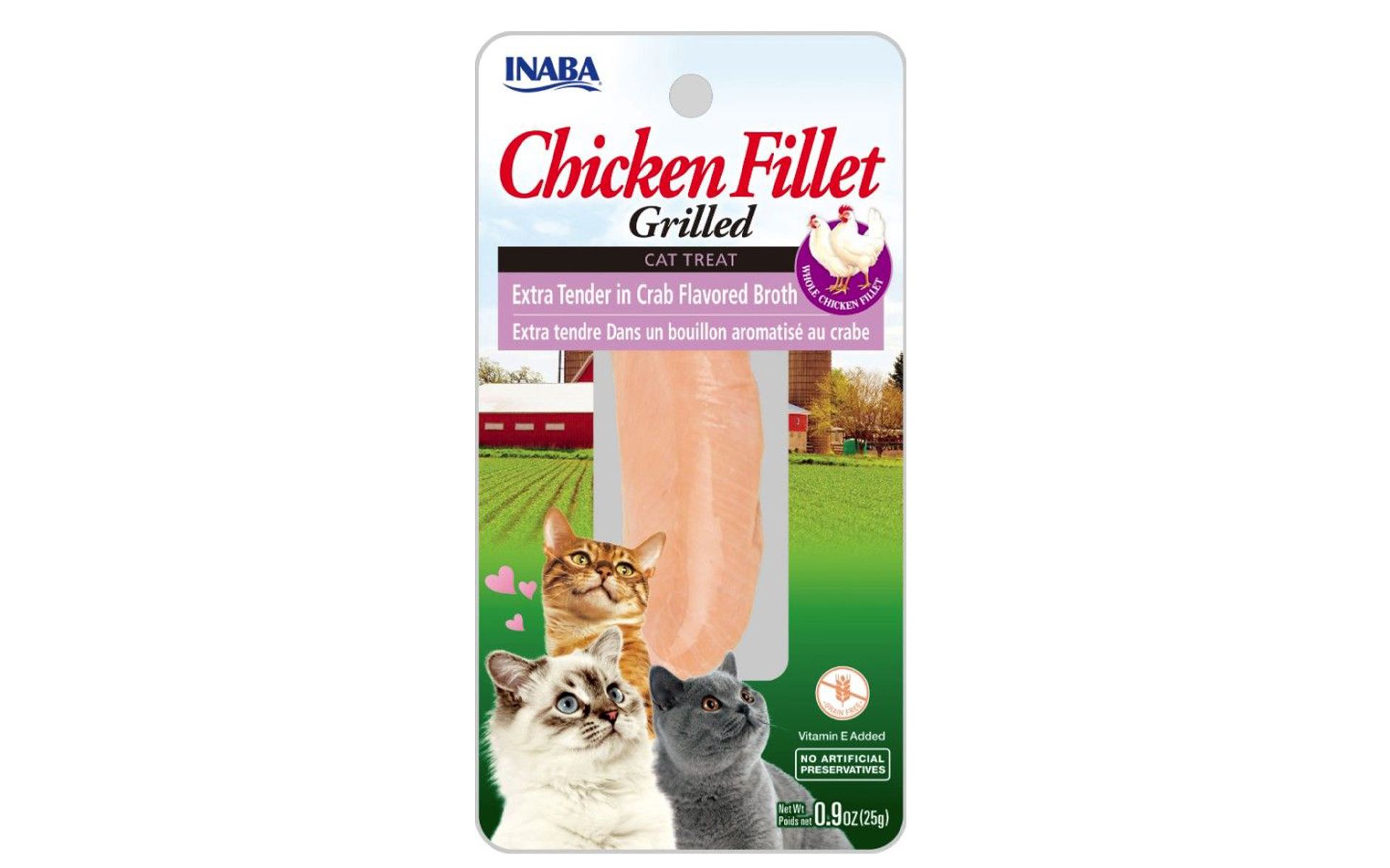 Chicken Fillet Grilled Cat Treat - Tender in Crab Flavored