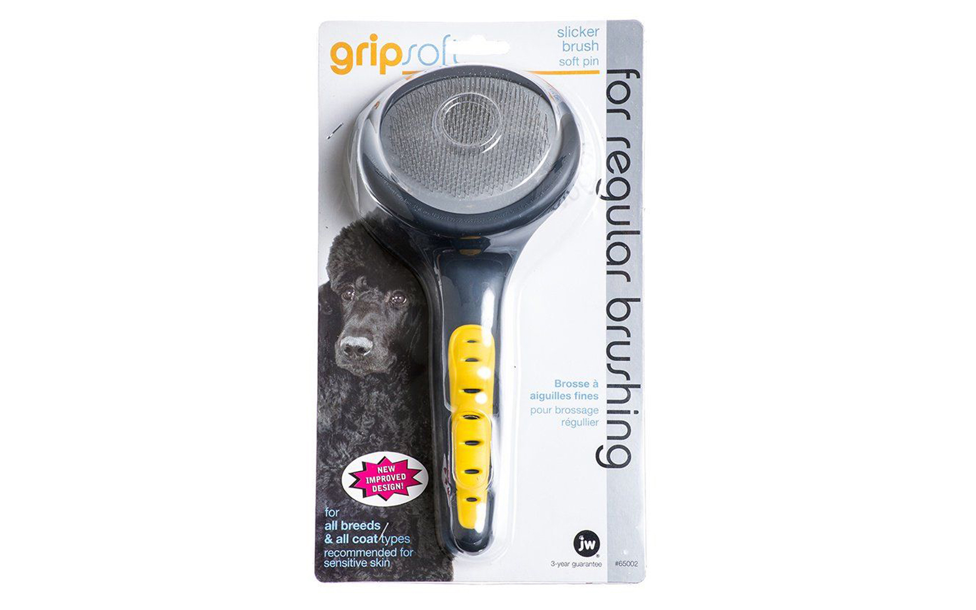 JW Gripsoft Soft Pin Slicker Brush, Soft Pin Slicker Brush