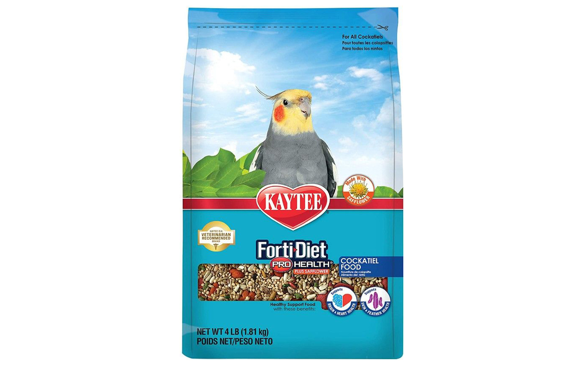 Forti-Diet Pro Health Cockatiel Food with Safflower, 4 lbs