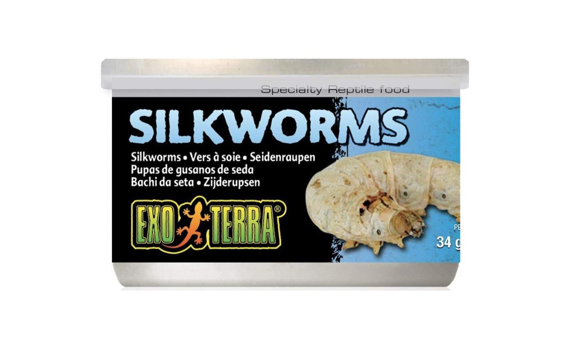 Canned Silkworms Specialty Reptile Food, 1.2 oz