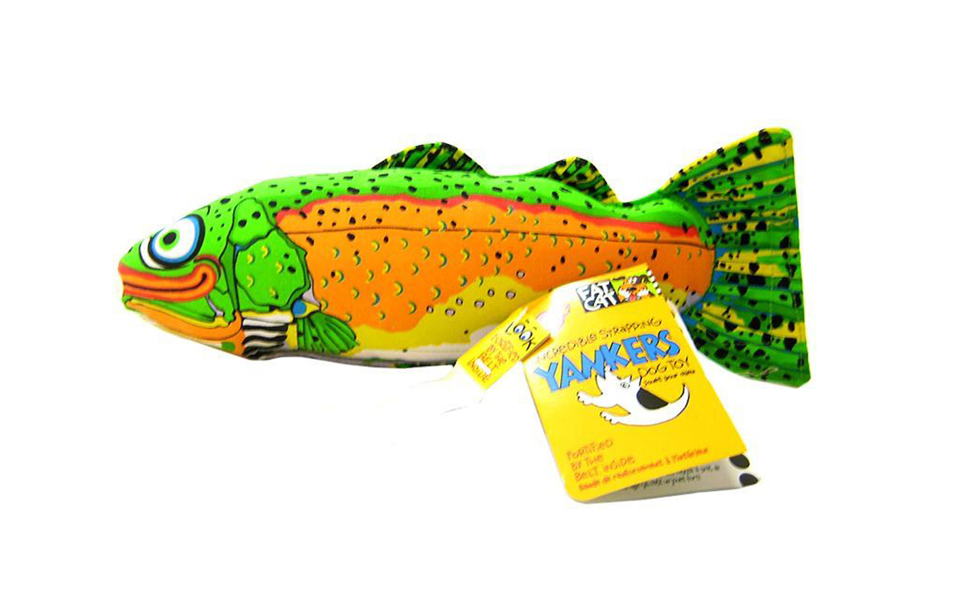 Classic Yankers Dog Toy - Assorted, Trout (14"L x 5"W x 3"H)
