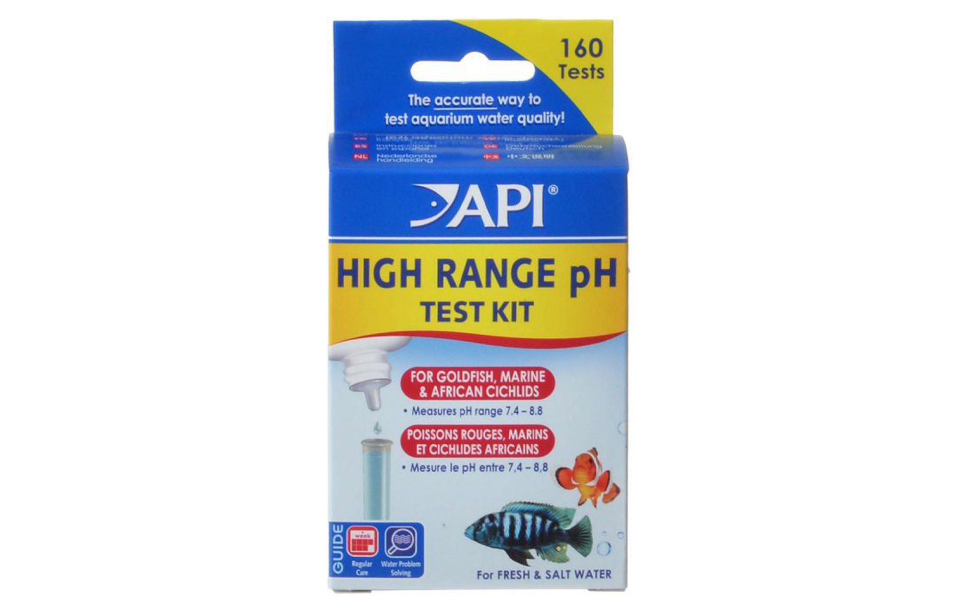 pH High Range Test Kit FW & SW, 160 Tests