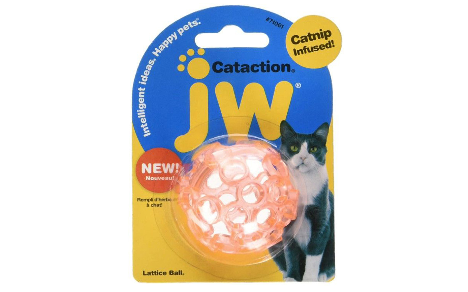 Cataction Catnip Infused Lattice Ball Cat Toy, 1 count