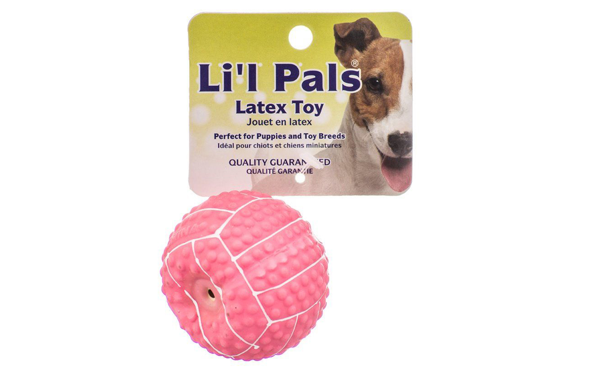 Latex Mini Volleyball for Dogs - Pink, 2" Diameter