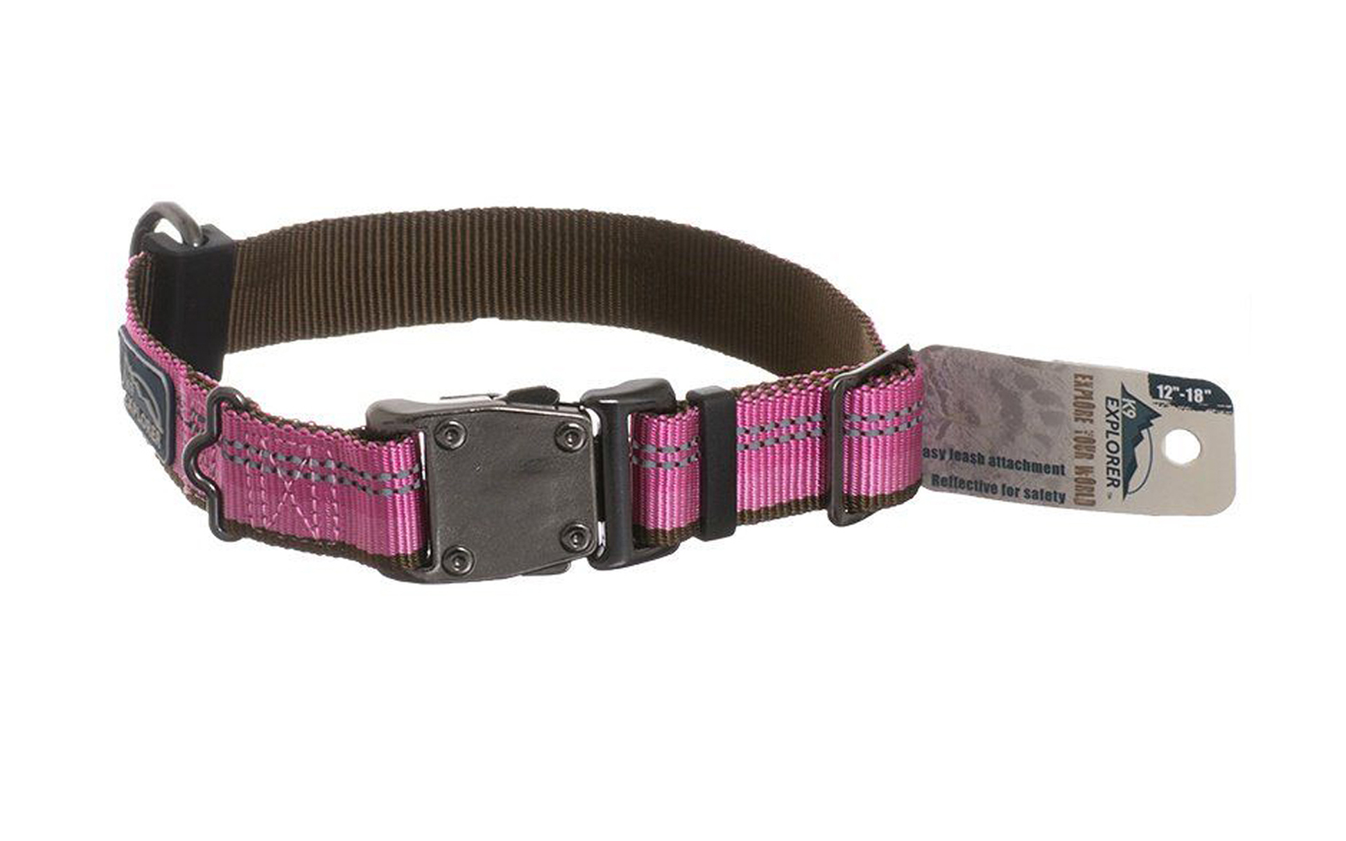 K9 Explorer Reflective Adjustable Dog Collar - Rosebud