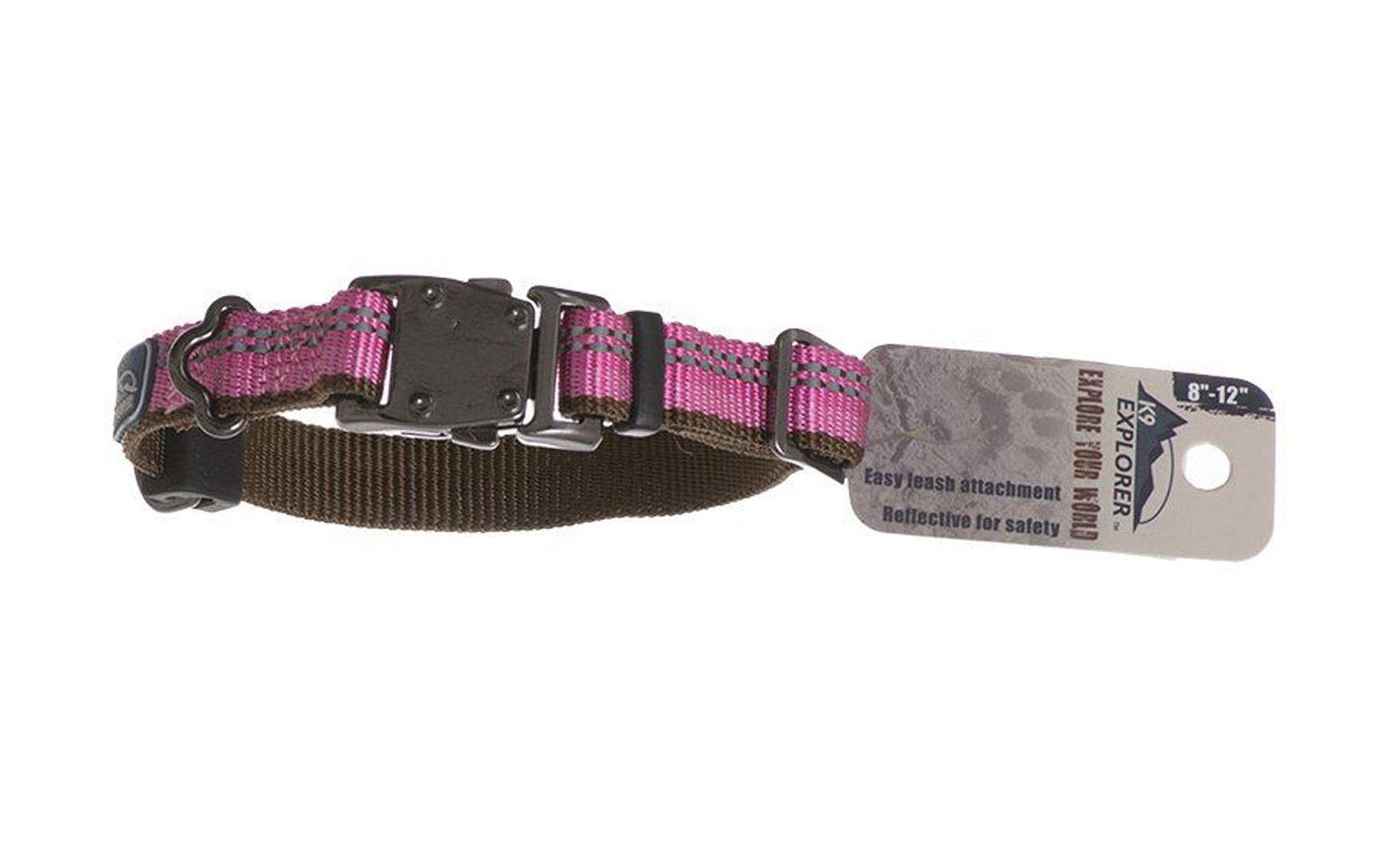 K9 Explorer Reflective Adjustable Dog Collar - Rosebud